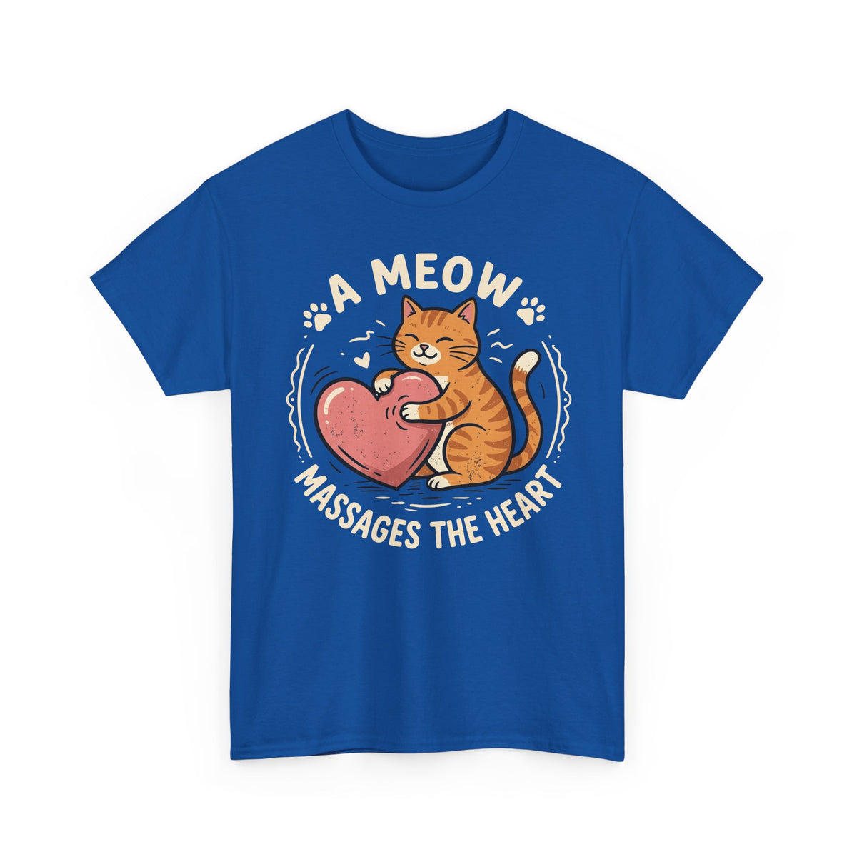 'A Meow Massages The Heart' Cat T-Shirt