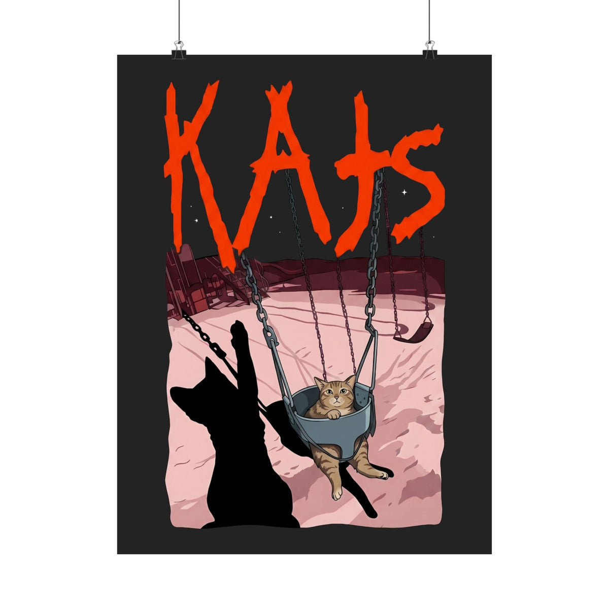 Rock Cat Band Poster — Funny 'Kats' Album Parody Poster