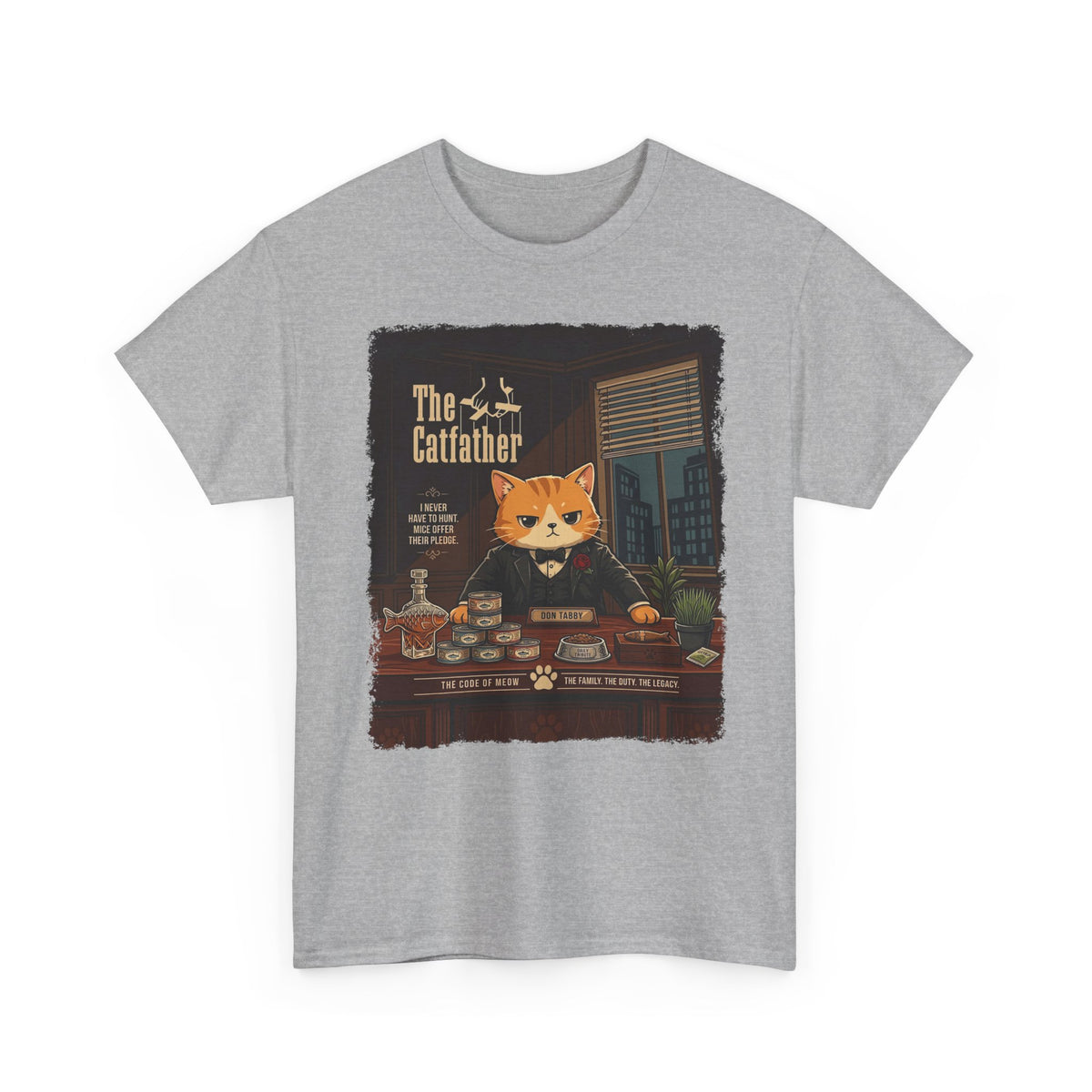 The Catfather T-Shirt — Funny Mafia Cat Tee for Cat Lovers