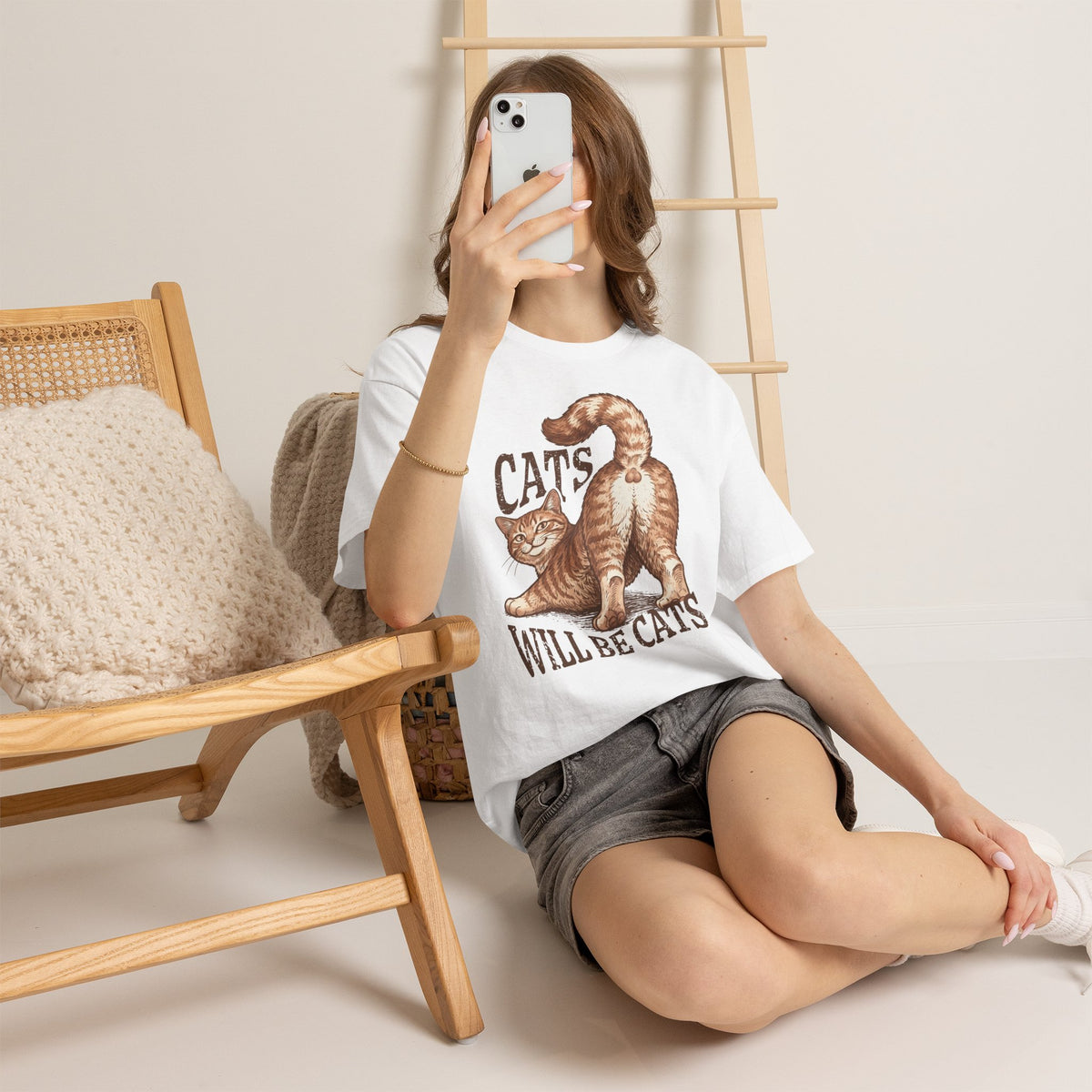 Cats Will Be Cats T-Shirt — Funny Retro Ginger Cat Tee for Cat Lovers
