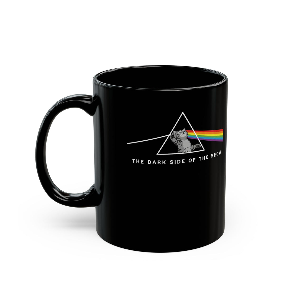 The Dark Side of Meow Black Mug Cat Humor Mug