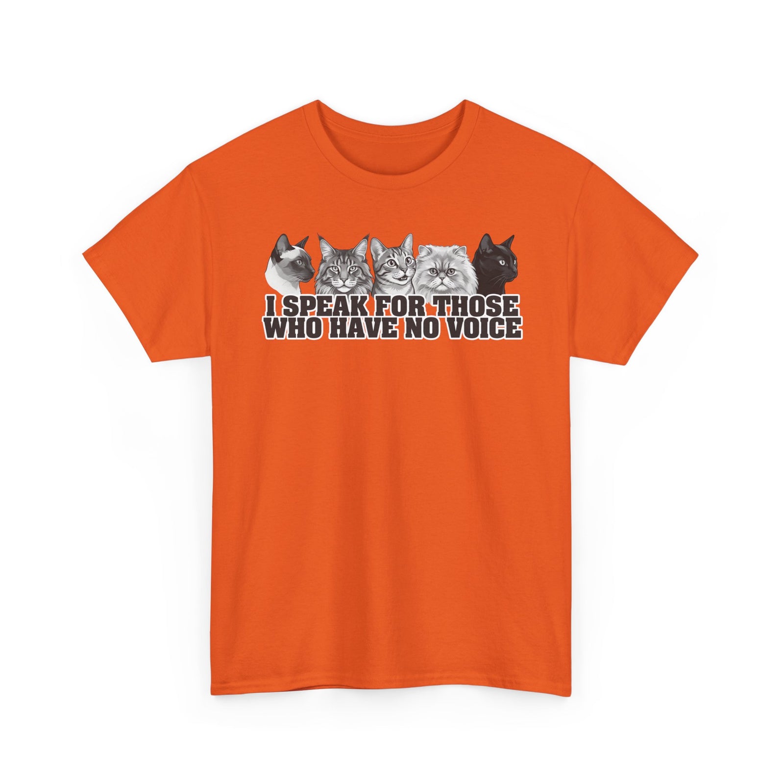 Cat Lover T-Shirt — "I Speak for Those Who Have No Voice" Animal Rescue Tee