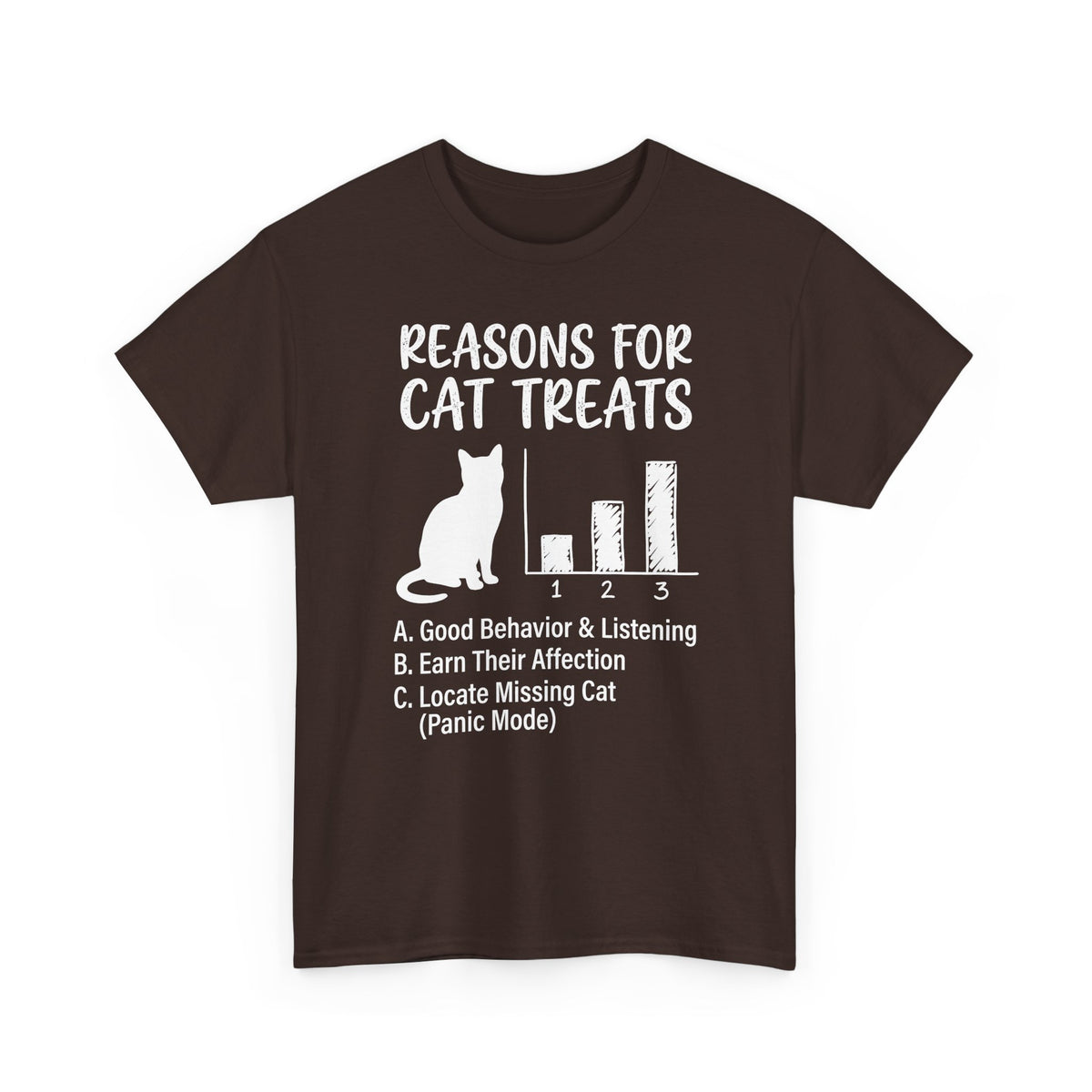 Reasons For Cat Treats T-Shirt — Cute Cat Lover Tee