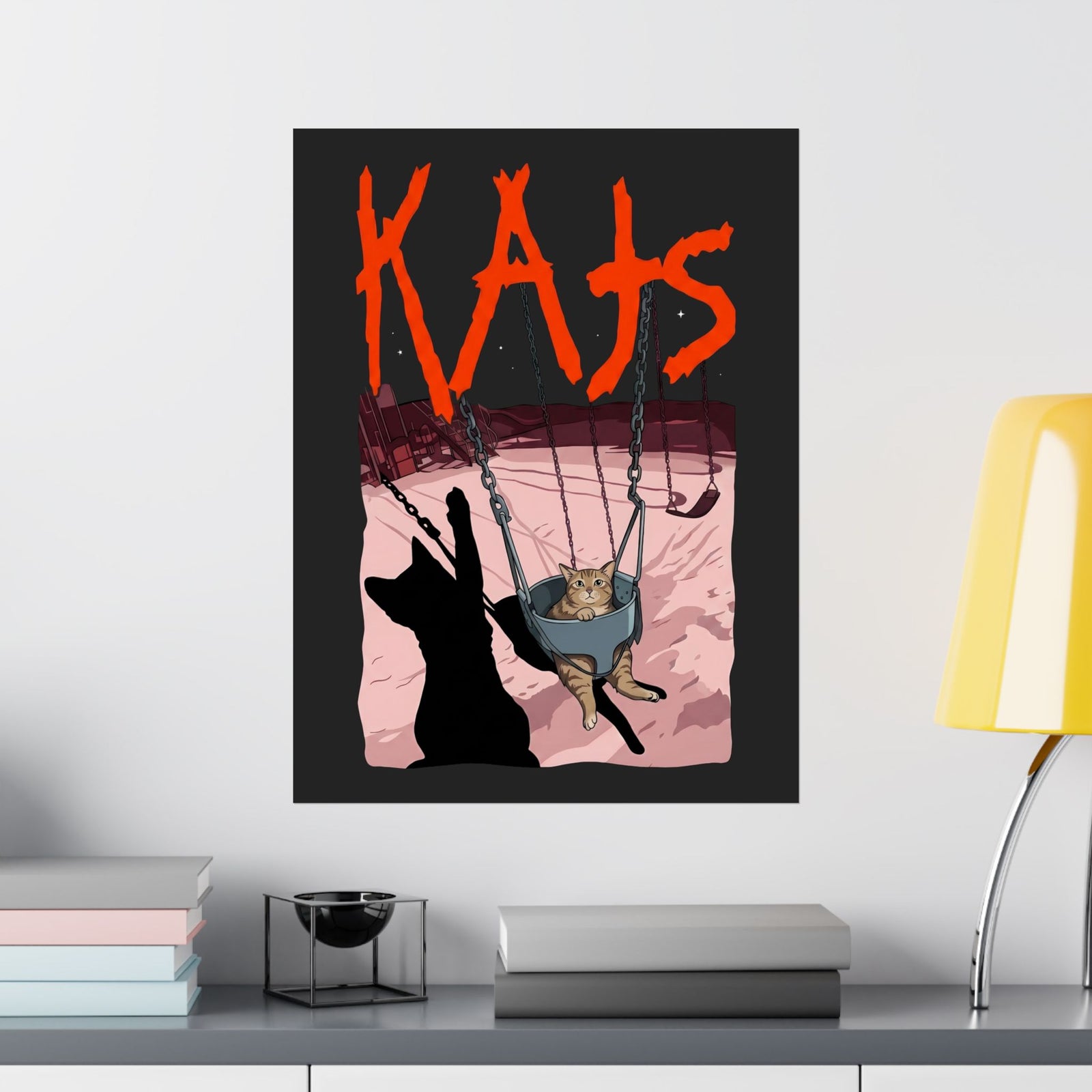 Rock Cat Band Poster — Funny 'Kats' Album Parody Poster