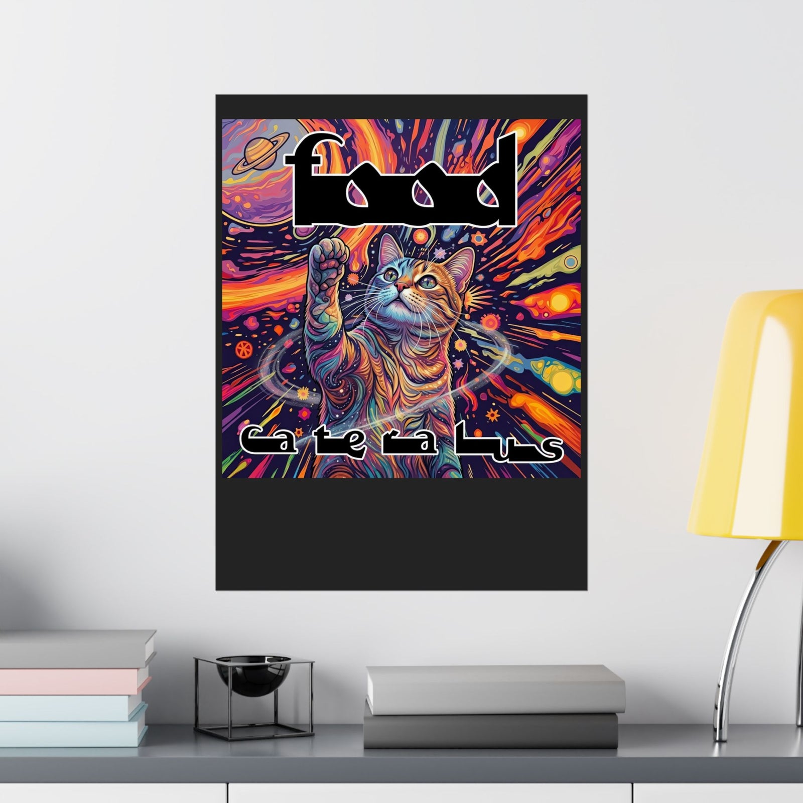 Funny Progressive Metal Cat Poster — Progressive Metal Band Cat Graphic Poster