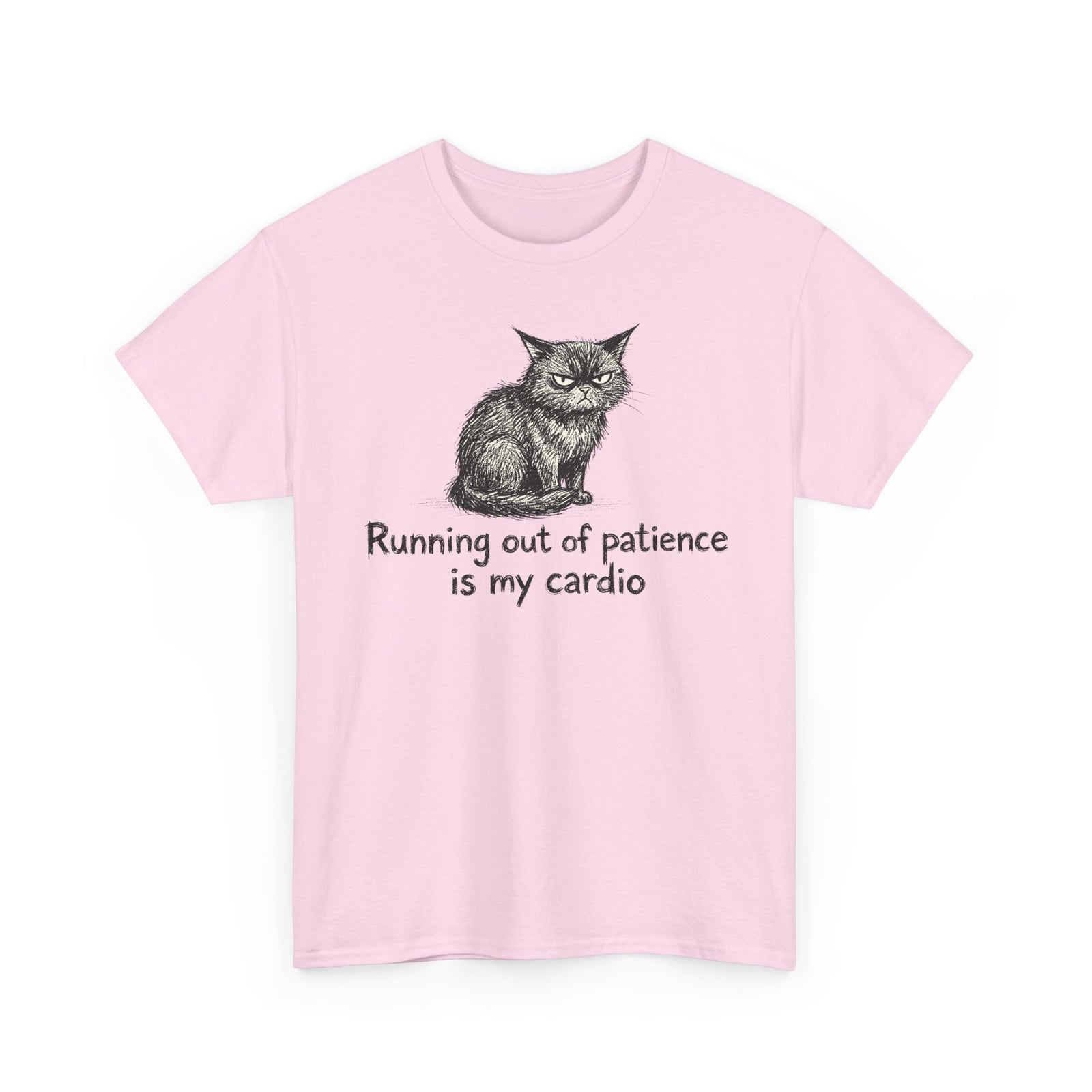 Running Out Of Patience Is My Cardio Cat T-Shirt