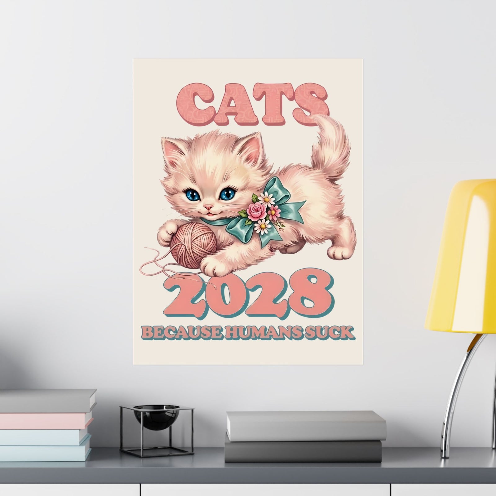 Vote for Cats Poster Funny Cat Political Poster