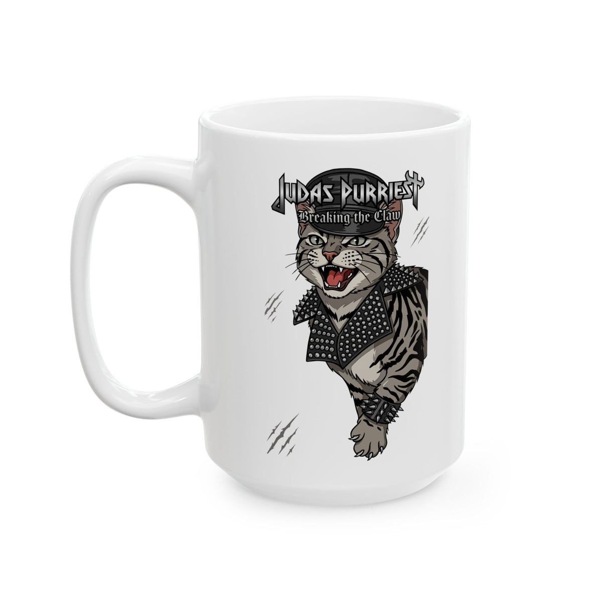 Judas Purriest 'Breaking the Claw' Ceramic Mug