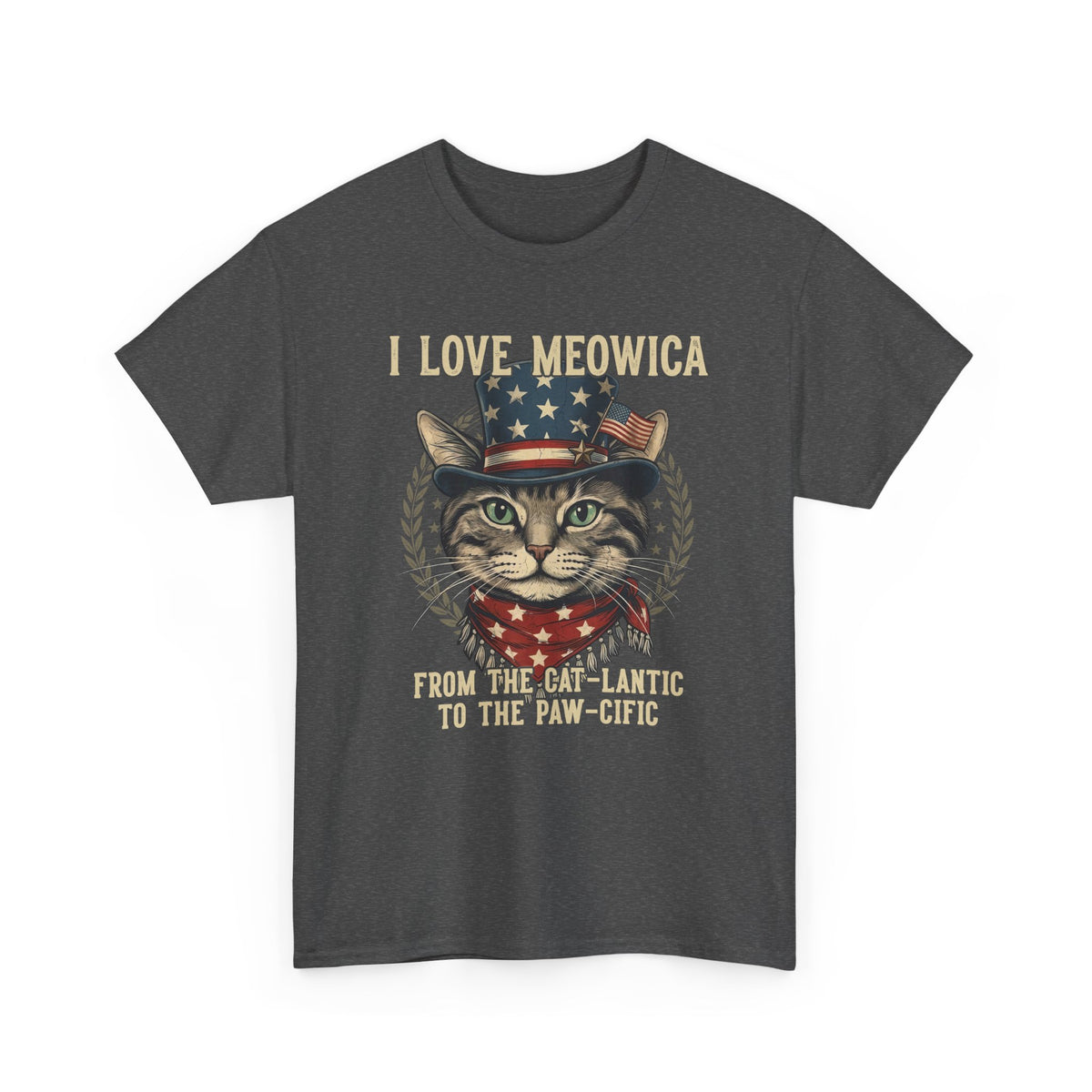 I Love MEOWICA Cat T-Shirt — From the Cat-lantic to the Paw-cific