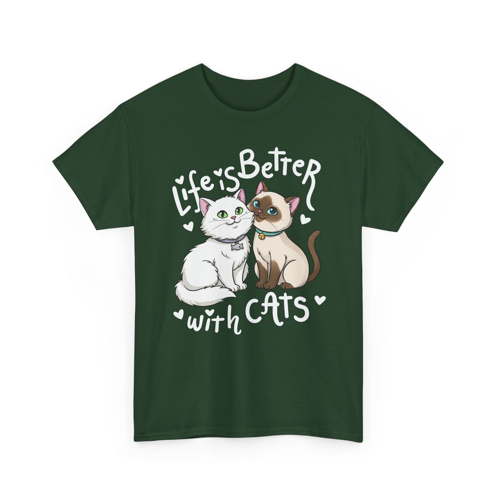 Life is Better with Cats T-Shirt - Cute Cat Lover Gift Shirt