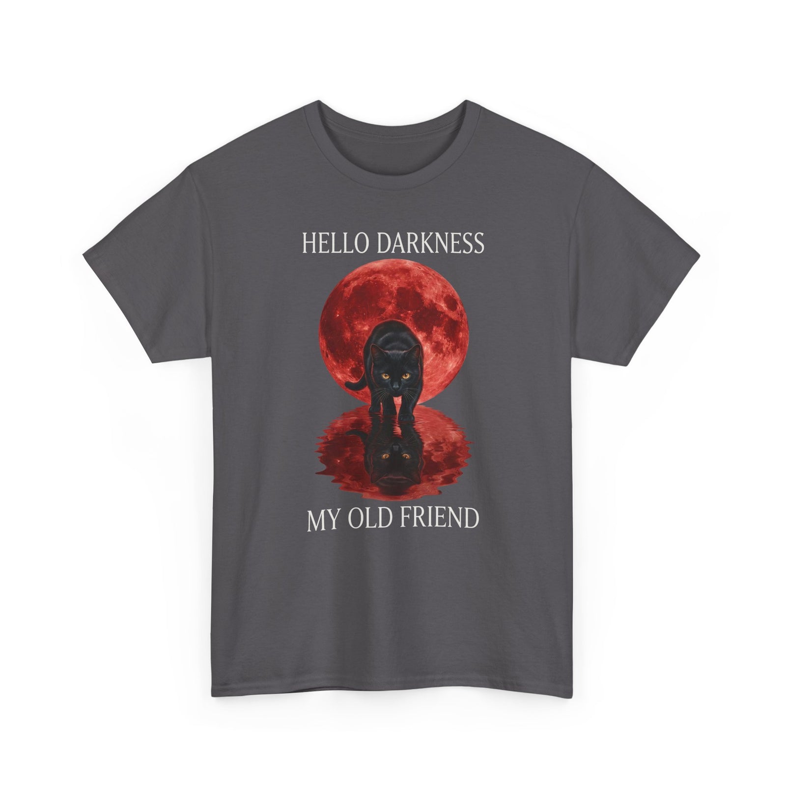 Hello Darkness My Old Friend Black Cat T-Shirt