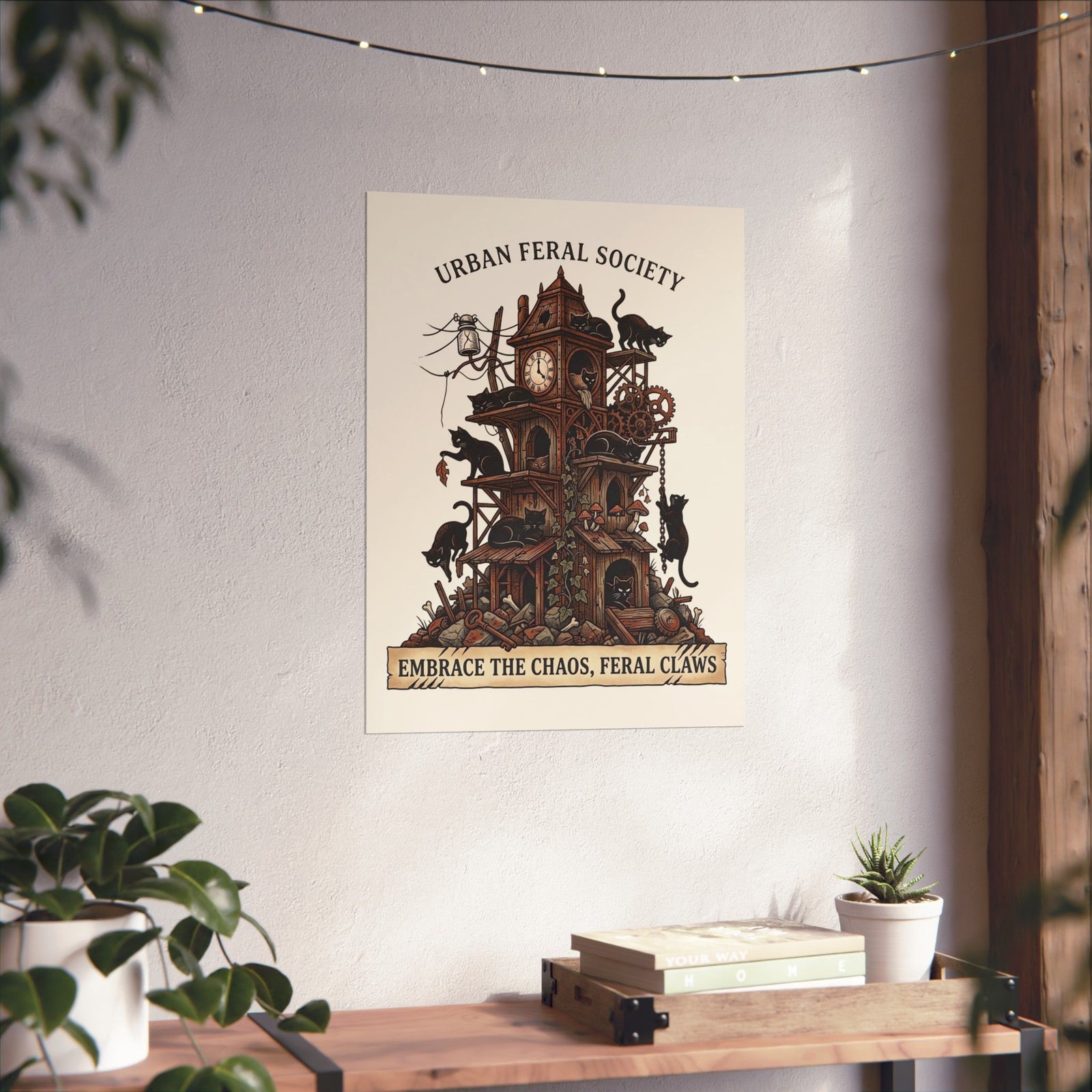 Black Cats Urban Feral Society Poster