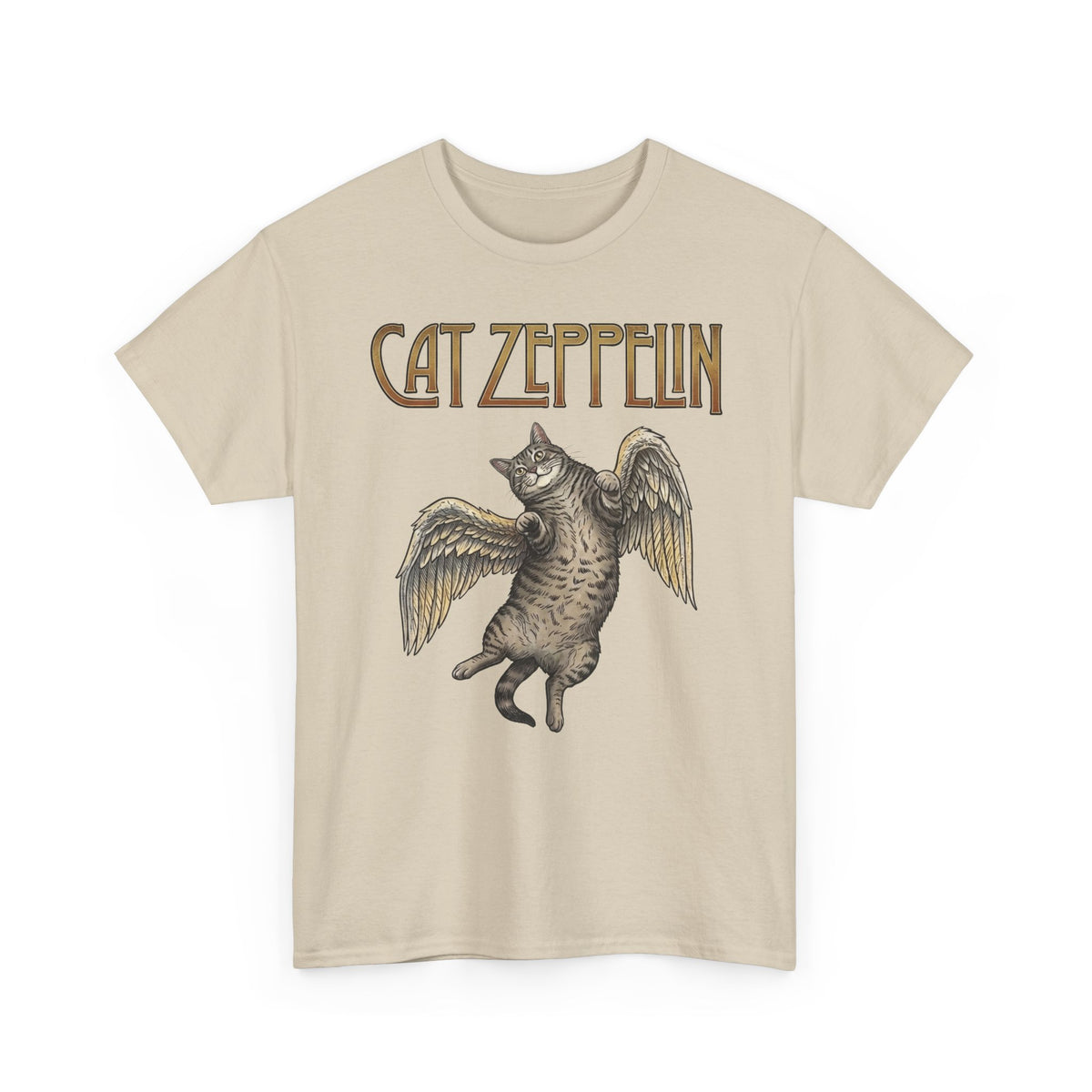 Cat-Zeppelin T-Shirt — Whimsical Cat Airship Design