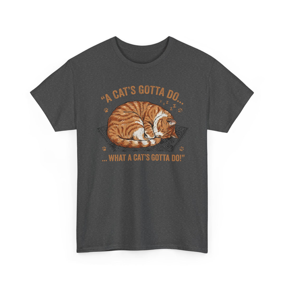 Cat Lover T-Shirt — Sleeping Cat Graphic Tee