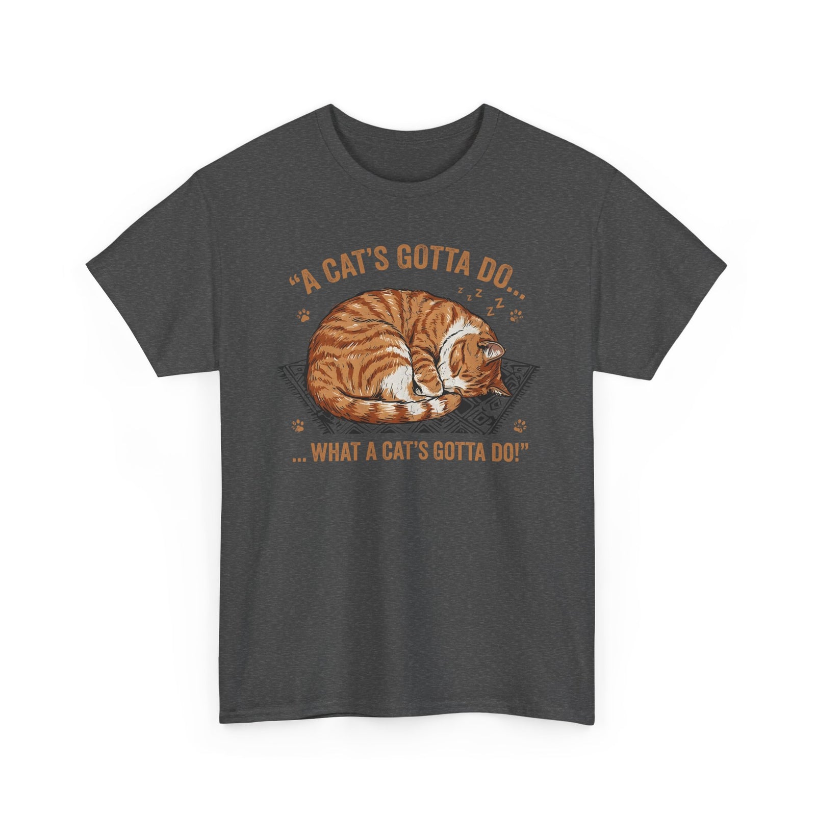 Cat Lover T-Shirt — Sleeping Cat Graphic Tee