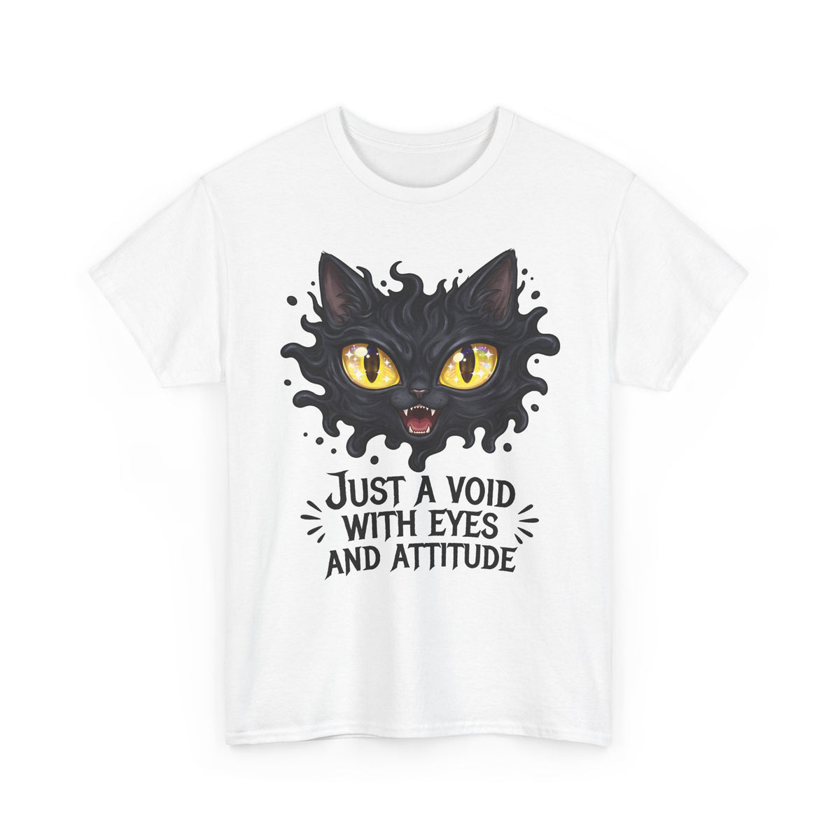 Just A Void With Eyes And Attitude Shirt — Funny Black Cat T-Shirt