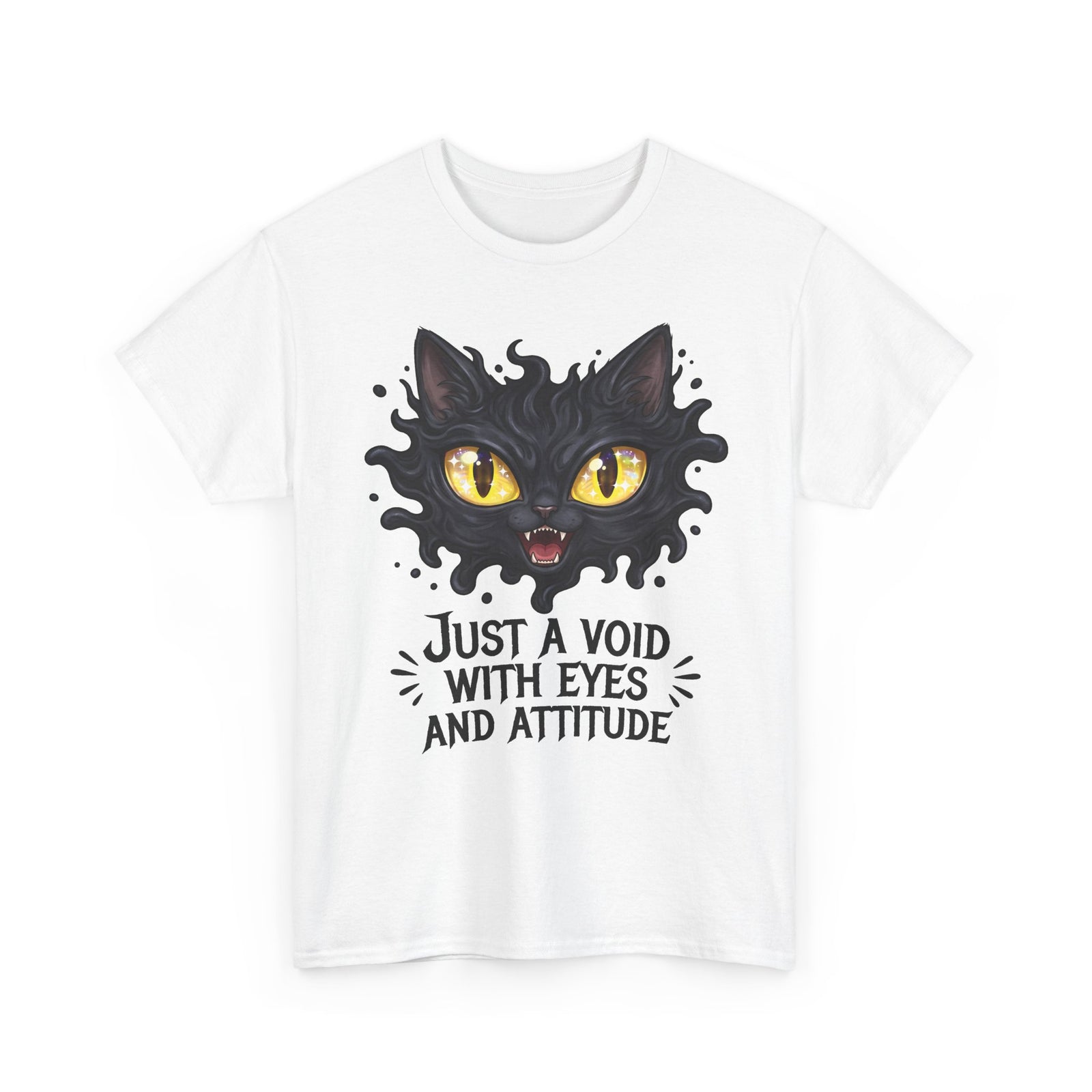 Just A Void With Eyes And Attitude Shirt — Funny Black Cat T-Shirt