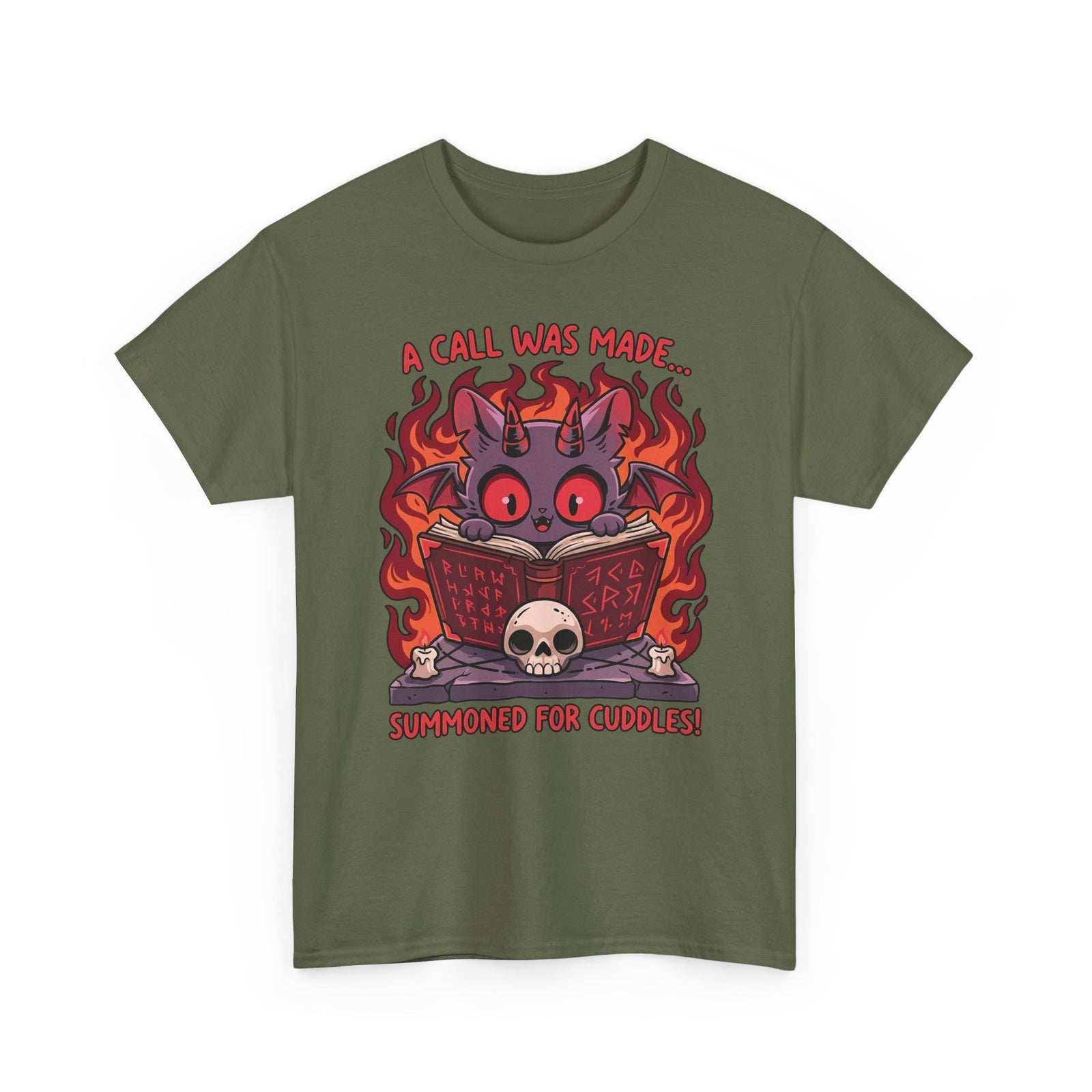 Summoned for Cuddles Cat T-Shirt — "A Call Was Made" Cute Cat Tee