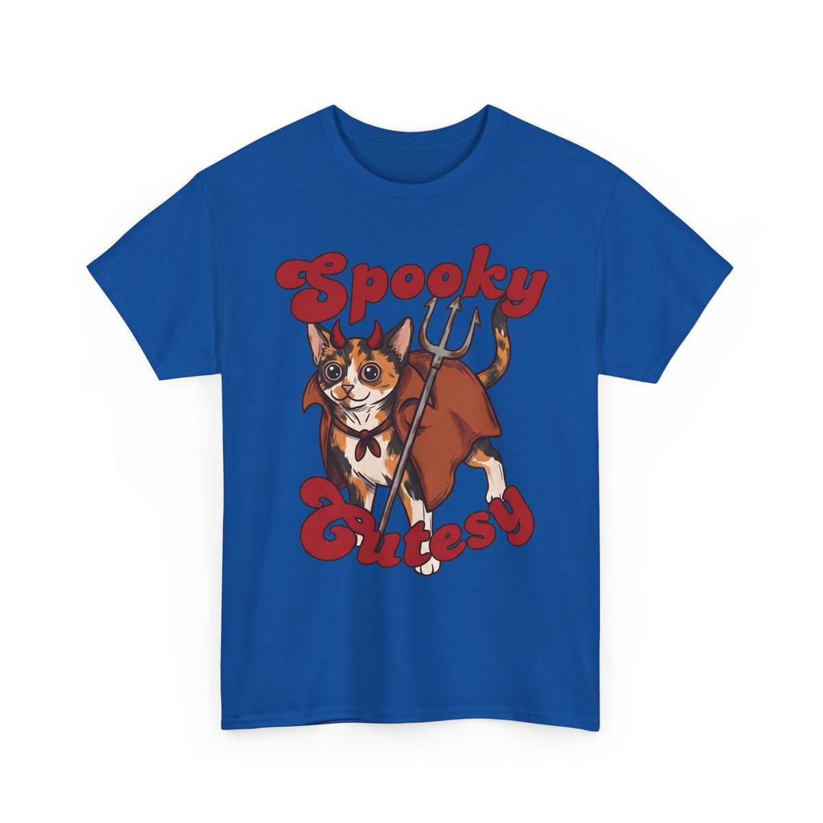 Spooky & Cutesy Devil Calico Cat Shirt — Funny Cute Halloween T-Shirt