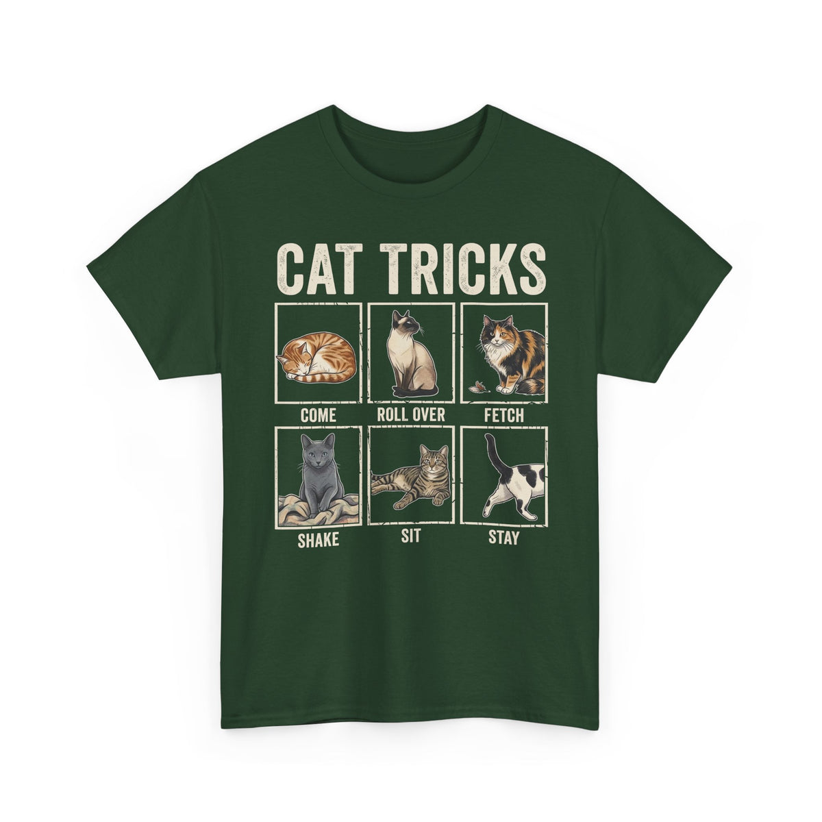 Funny Cat Tricks T-Shirt — Cute Cat Humor Tee