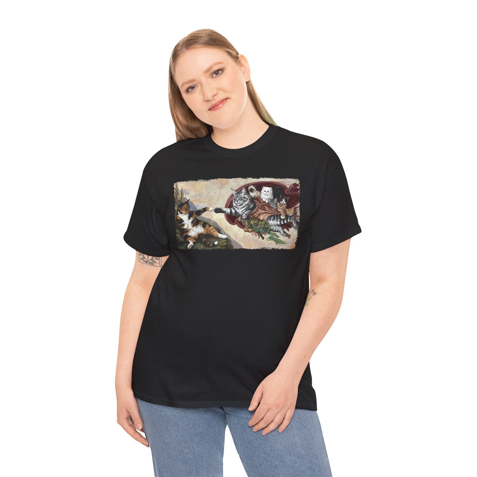 The Creation of Adam Cats T-Shirt
