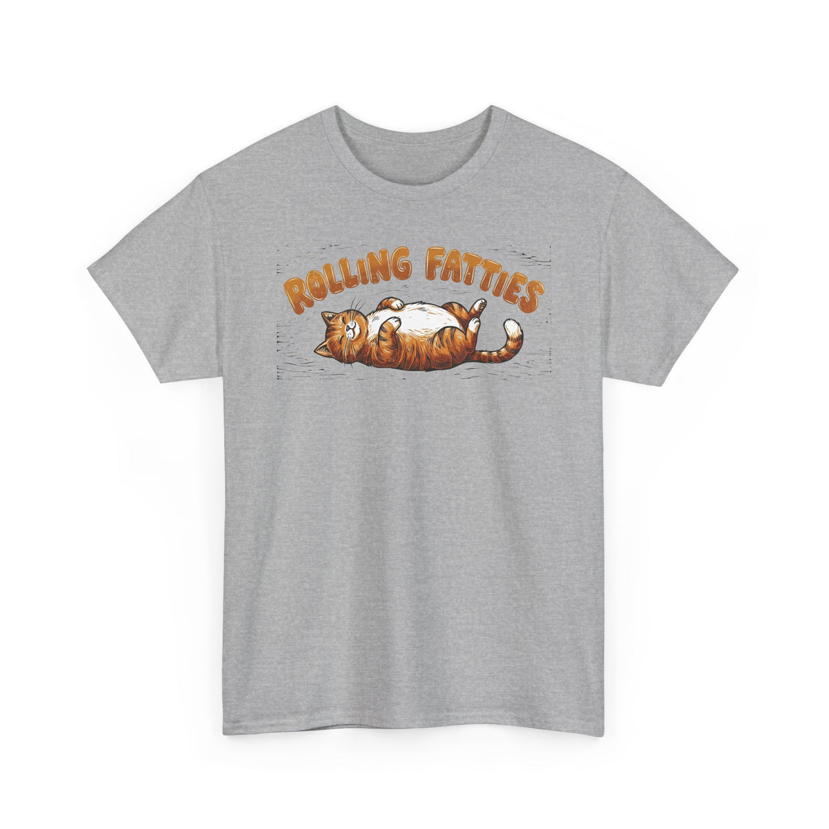 Rolling Fatties Cat T-Shirt — Cute Cartoon Cat Graphic Tee