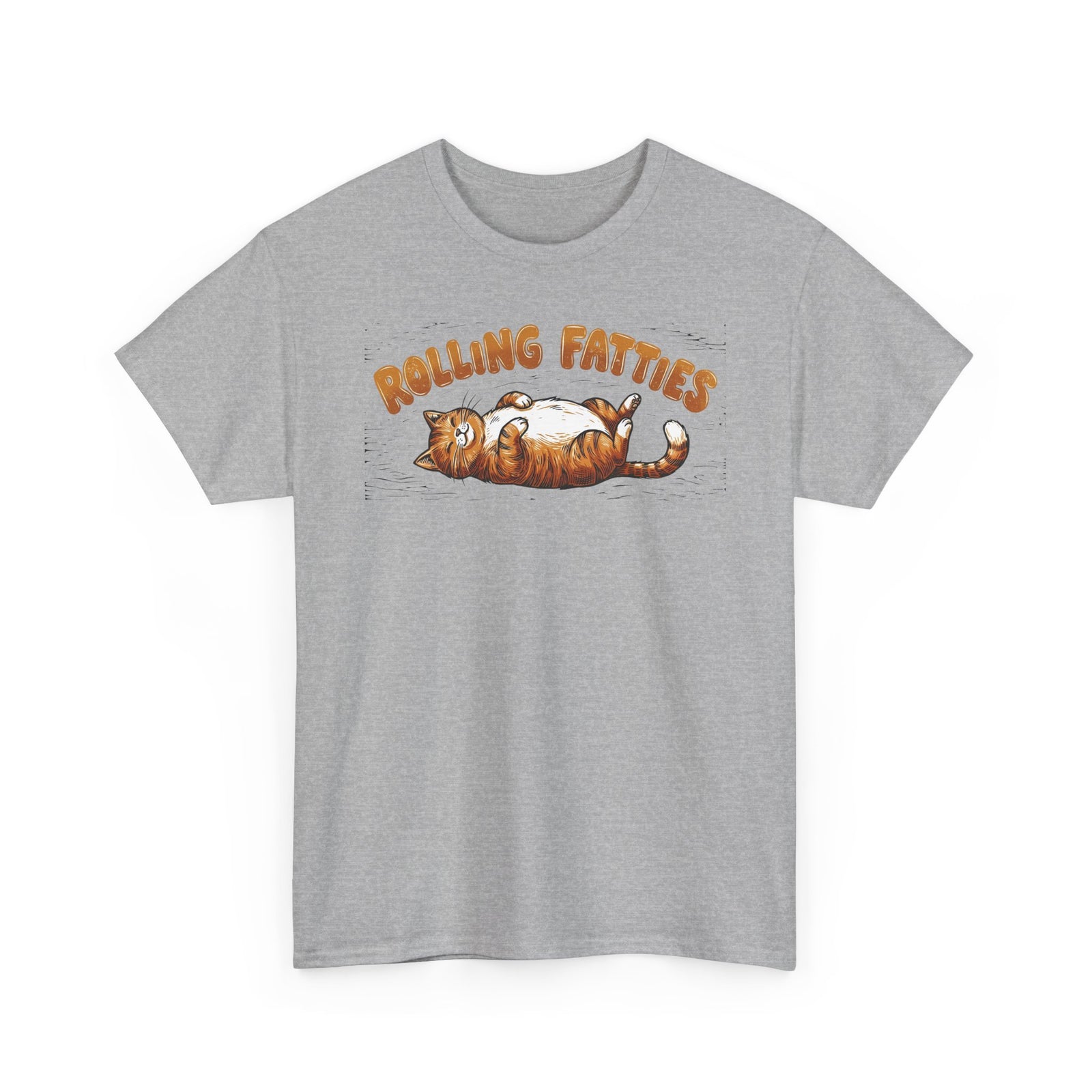 Rolling Fatties Cat T-Shirt — Cute Cartoon Cat Graphic Tee