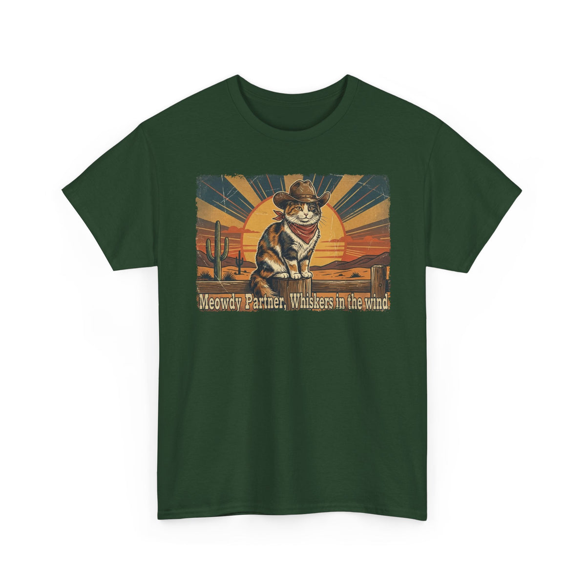 Meowdy Partner T-Shirt — Cute Cat Cowboy Graphic Tee