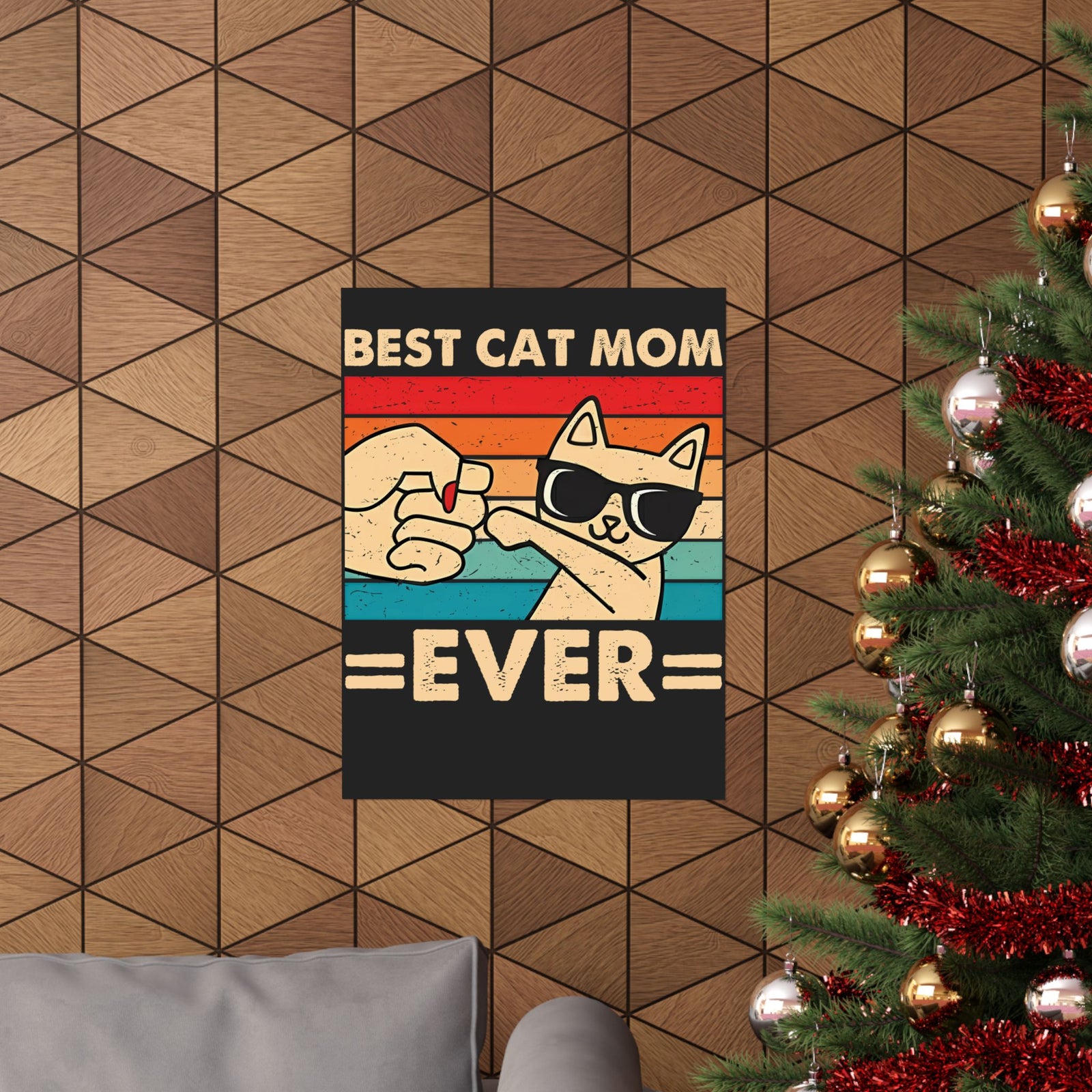 Best Cat Mom Ever Poster — Cute Cat Mom Gift
