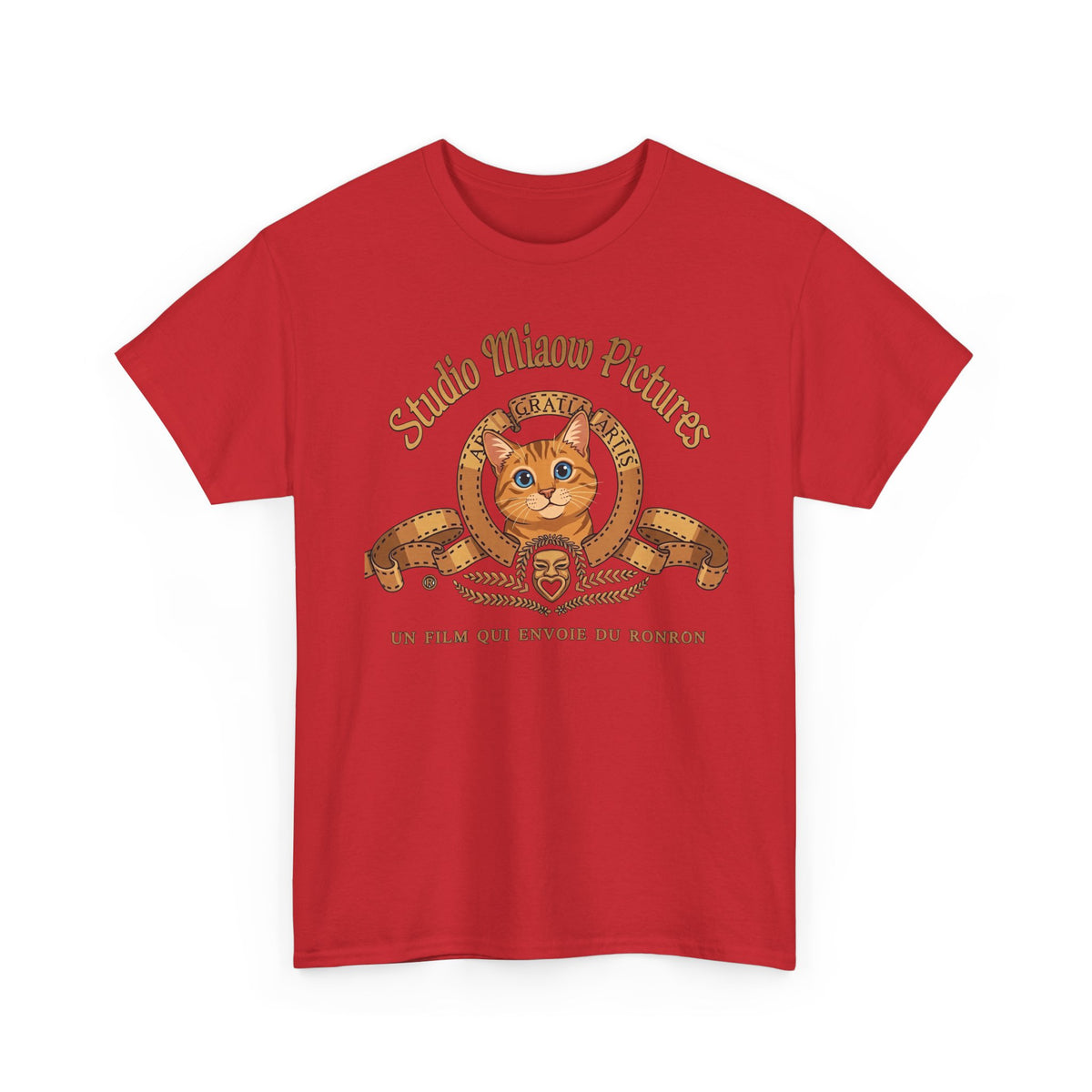 Retro Movie Lion Parody Cat T-Shirt — Studio Miaow Pictures