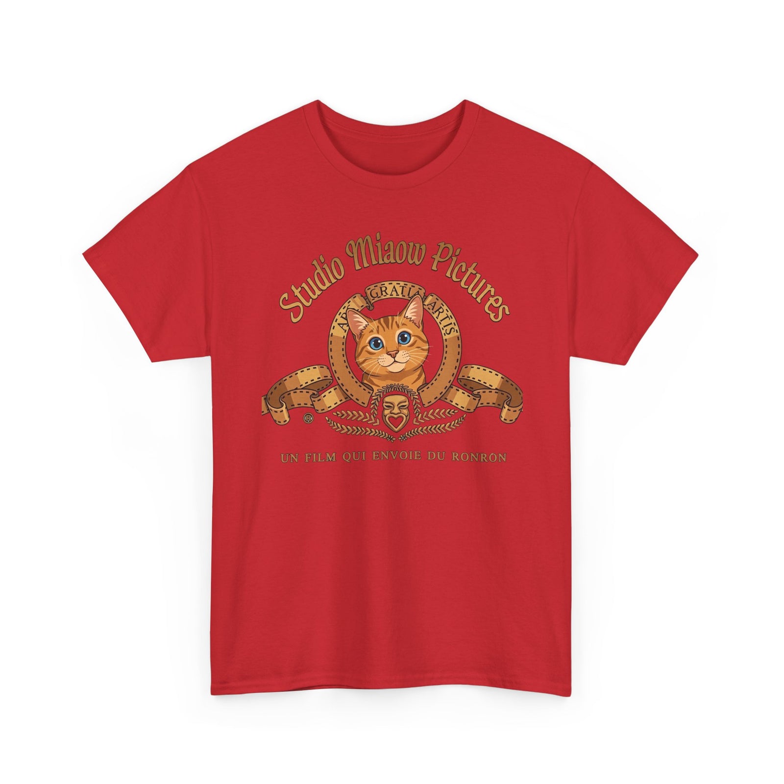 Retro Movie Lion Parody Cat T-Shirt — Studio Miaow Pictures