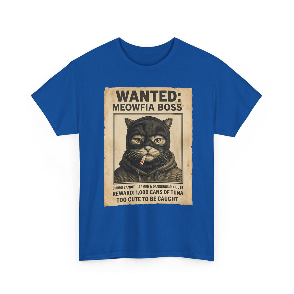 "Meowfia Boss" Wanted Poster Funny Cat T-Shirt