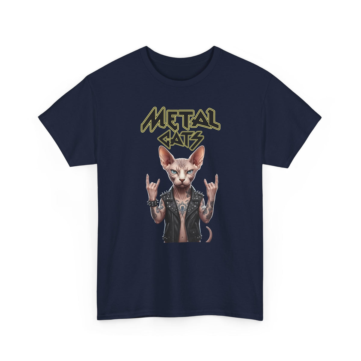 Metal Cats T-Shirt — Heavy Metal Cat Graphic Tee