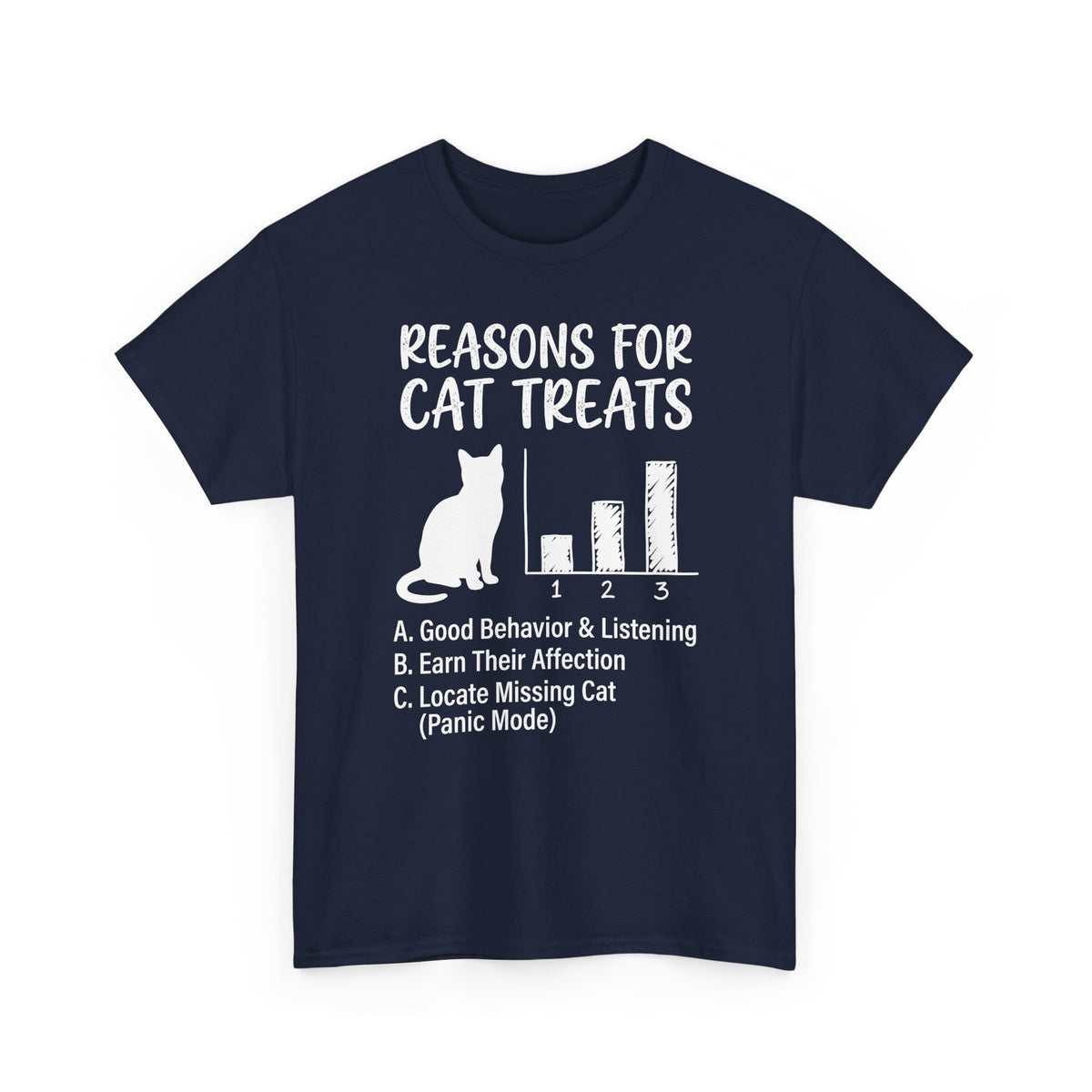 Reasons For Cat Treats T-Shirt — Cute Cat Lover Tee