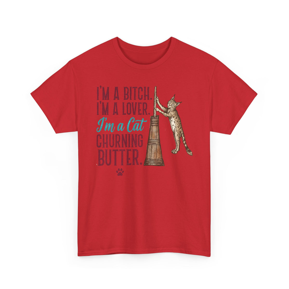 “I'm a Cat Churning Butter” T-Shirt — Funny Whimsical Cat Tee
