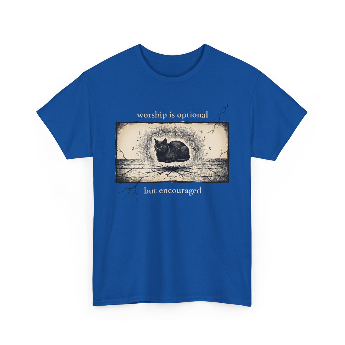 Worship Is Optional But Encouraged Cat T-Shirt