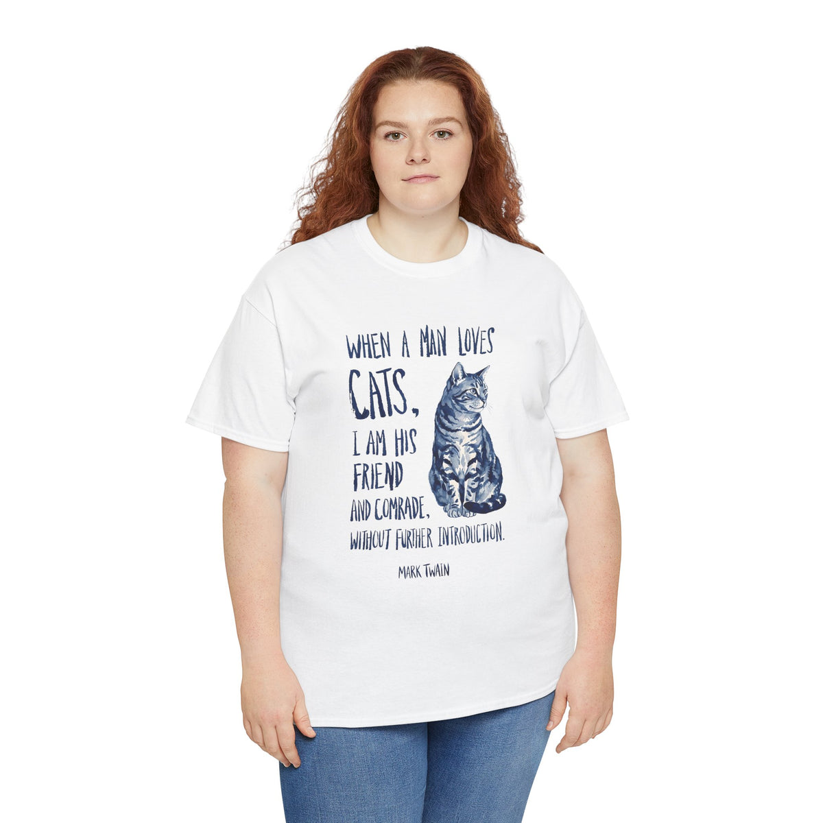 "When a Man Loves Cats" Graphic Tee — Funny Cat Lover T-Shirt