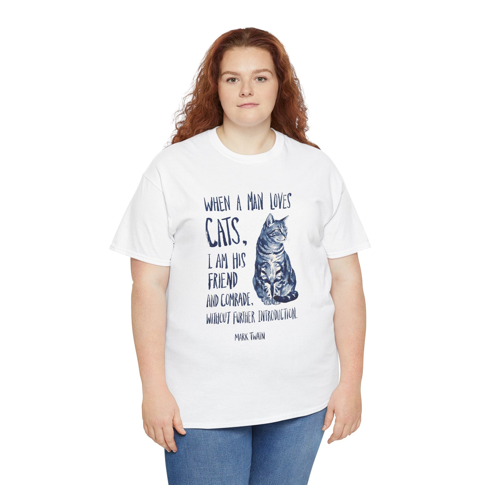 "When a Man Loves Cats" Graphic Tee — Funny Cat Lover T-Shirt