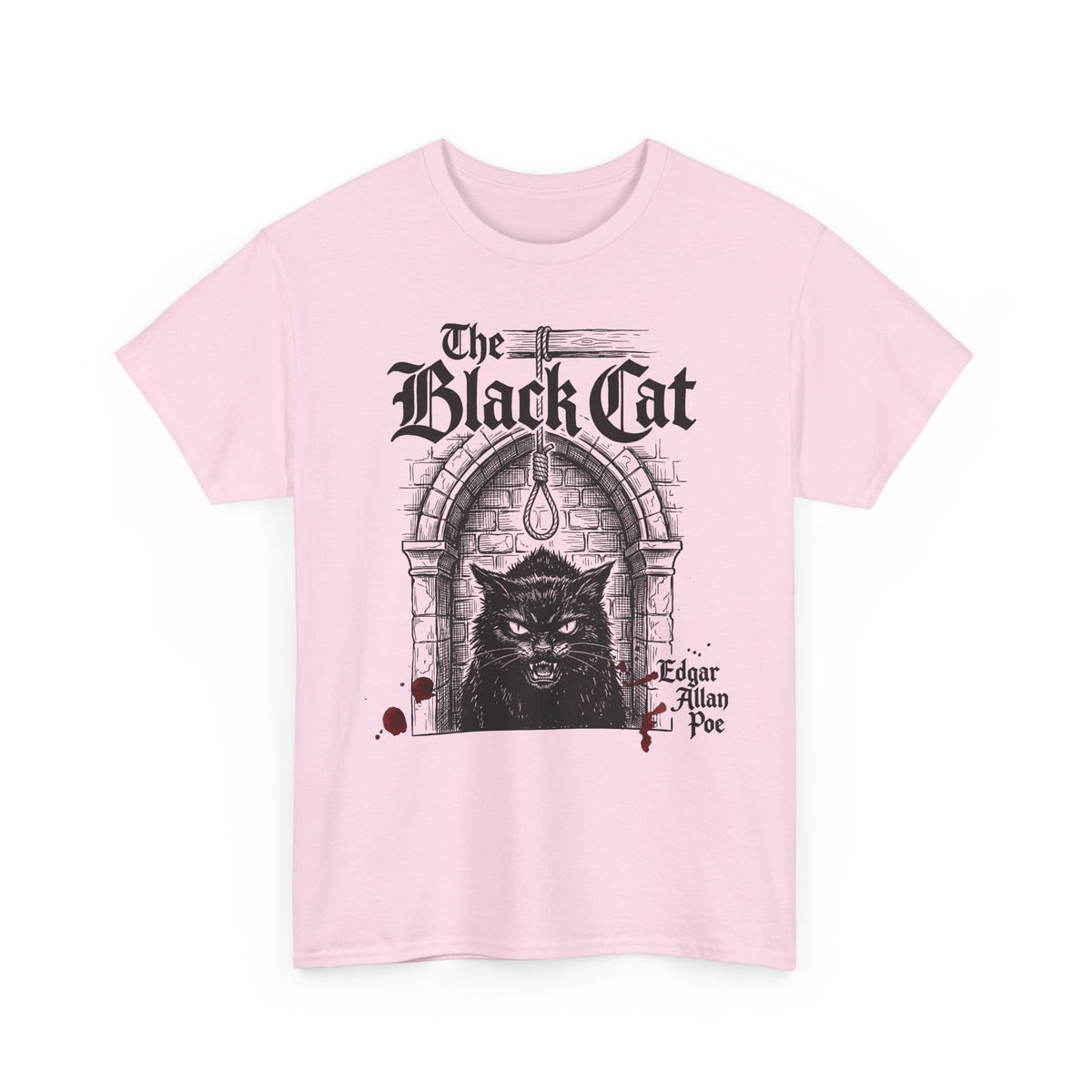 The Black Cat Poe T-Shirt — Gothic Edgar Allan Poe Cat Tee