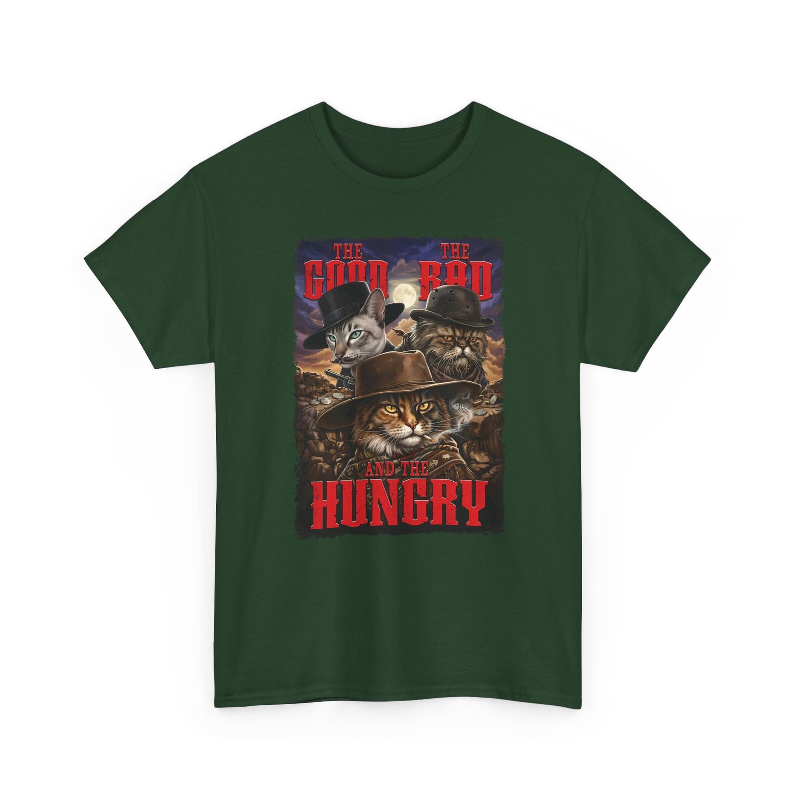 The Good The Bad The Hungry — Cat Parody T-Shirt