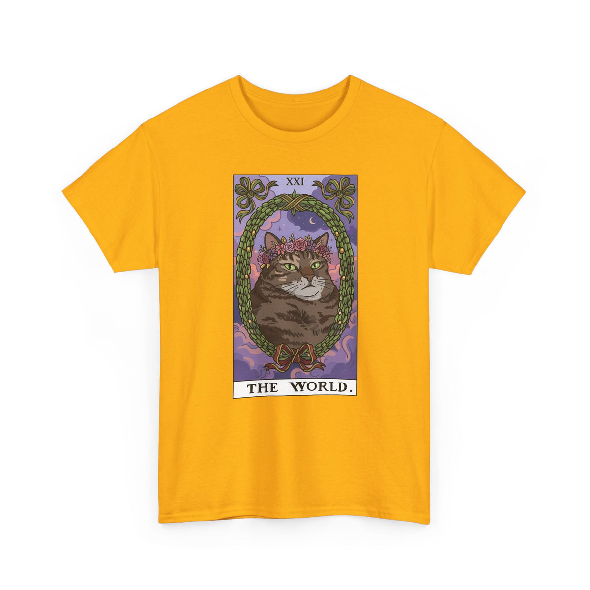 Cat the World Tarot Card T-Shirt