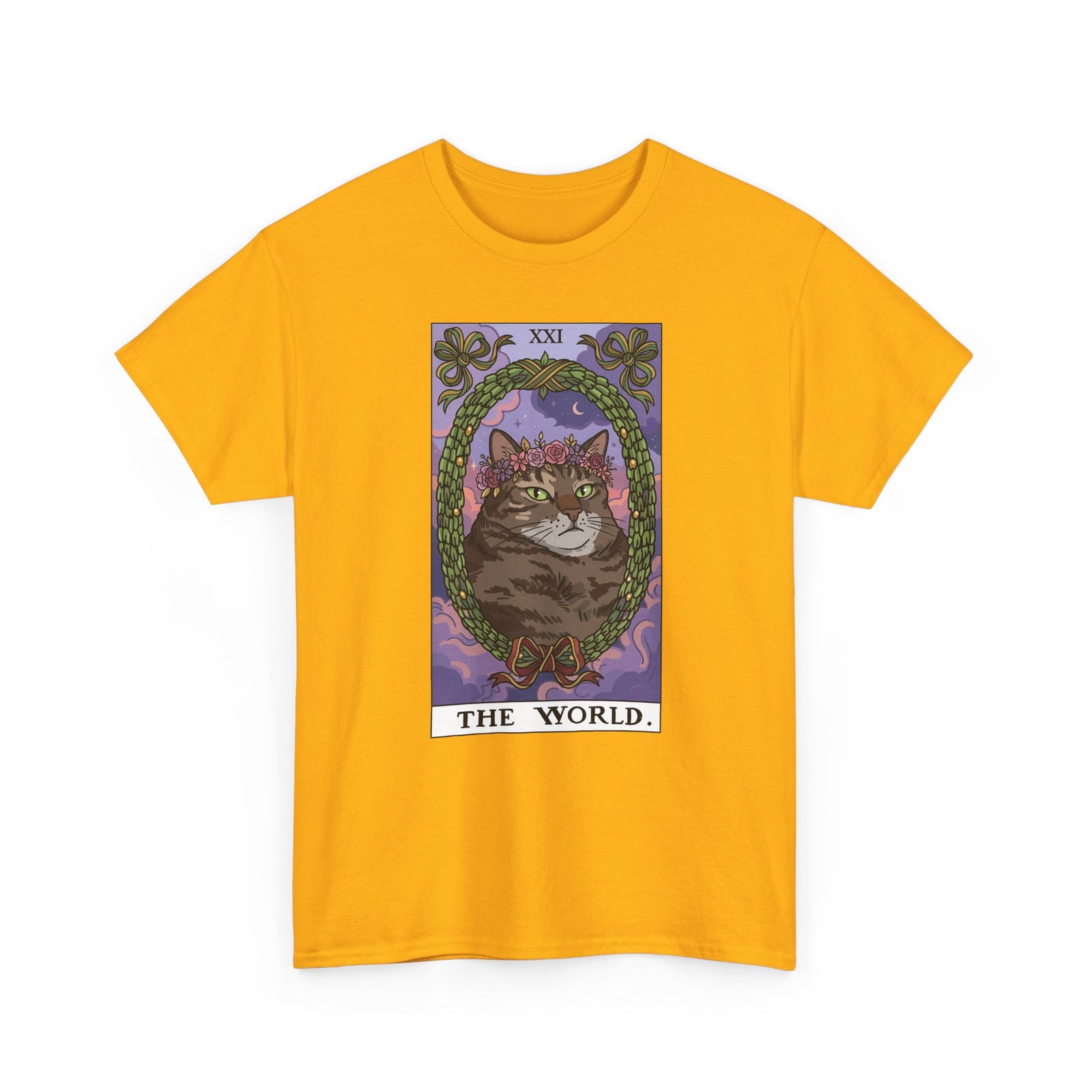 Cat the World Tarot Card T-Shirt