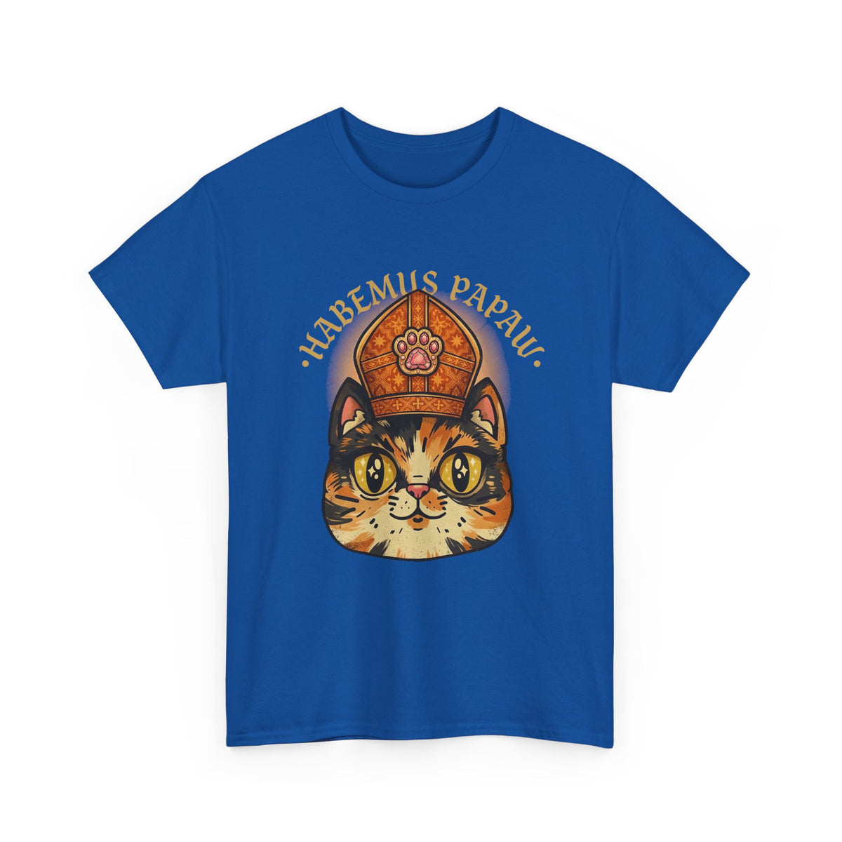 Funny 'Habemus Papaw' Catholic Kitten T-Shirt — Pope Cat Graphic Tee