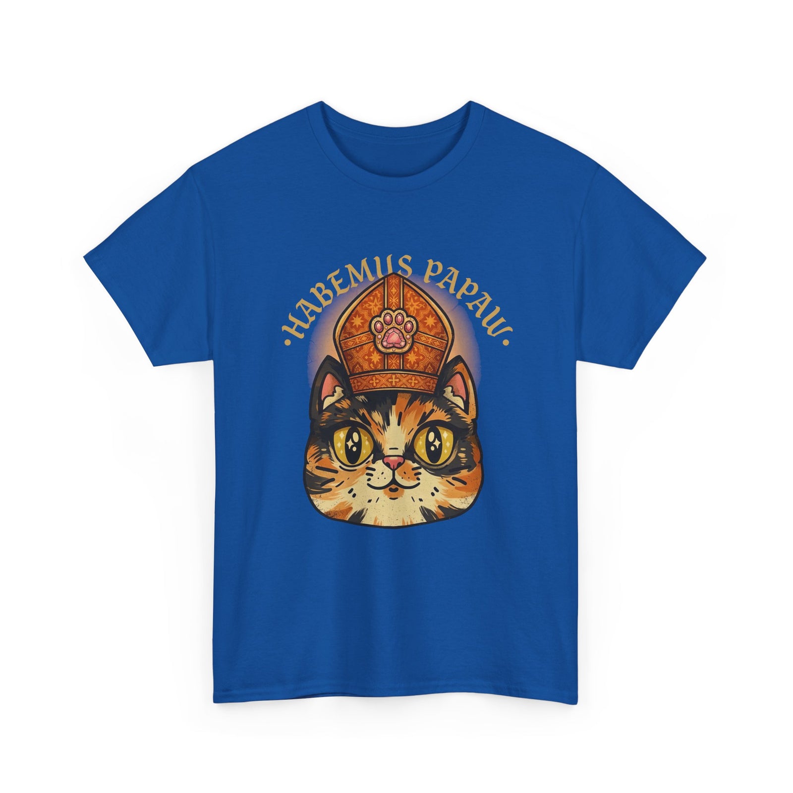 Funny 'Habemus Papaw' Catholic Kitten T-Shirt — Pope Cat Graphic Tee