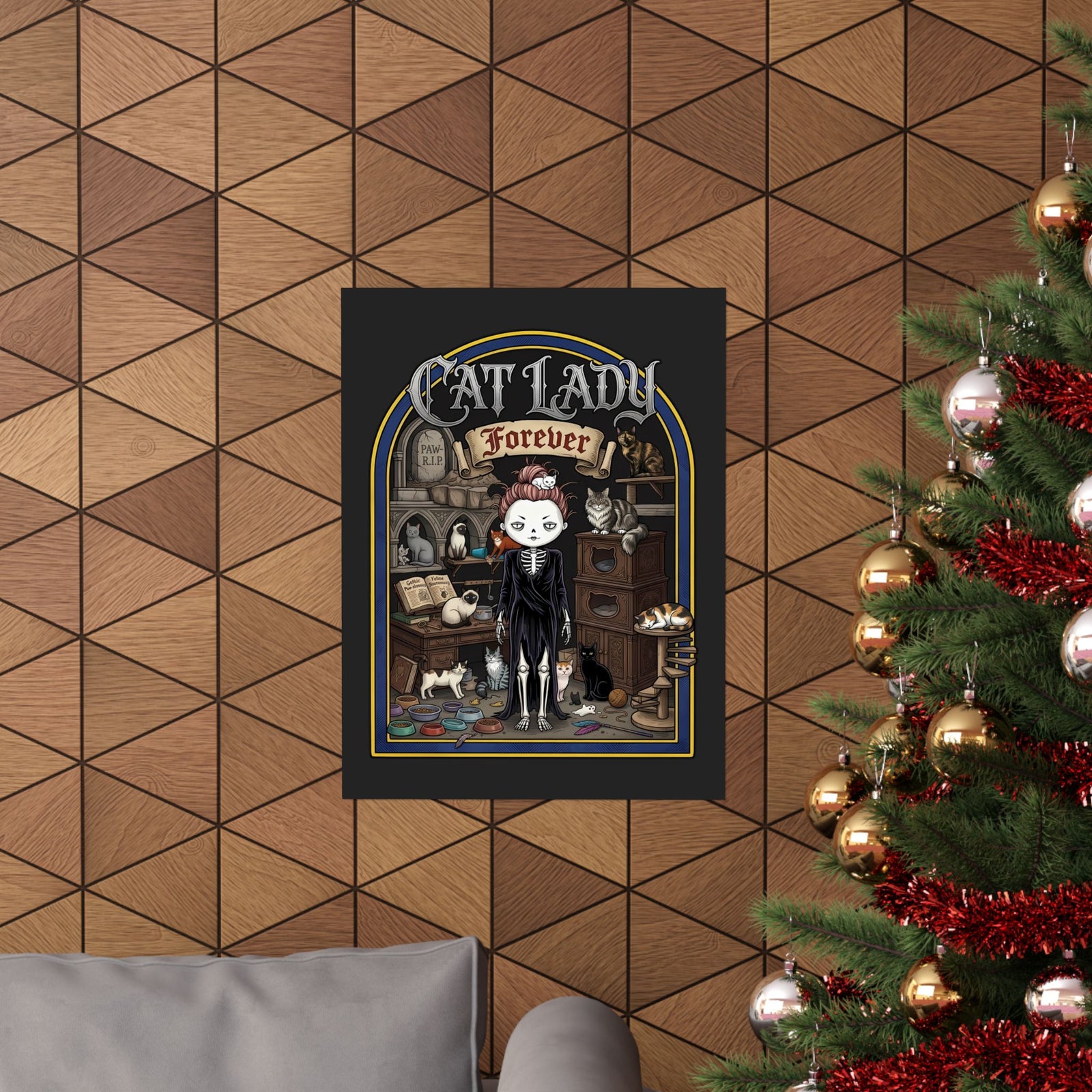 Cat Lady Poster Funny Cat Lover Poster