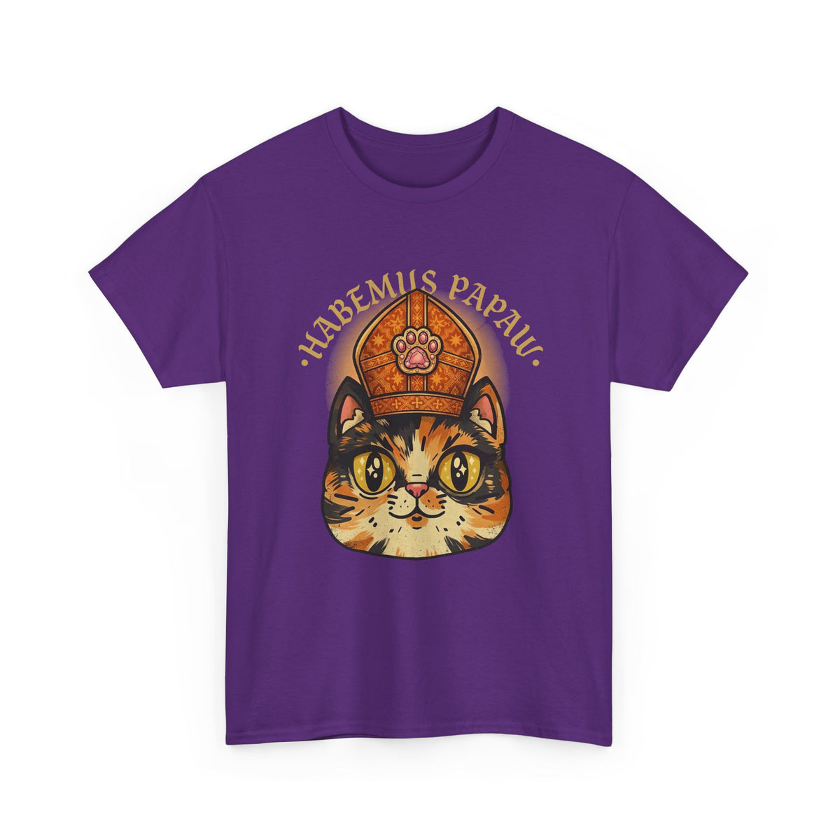 Funny 'Habemus Papaw' Catholic Kitten T-Shirt — Pope Cat Graphic Tee