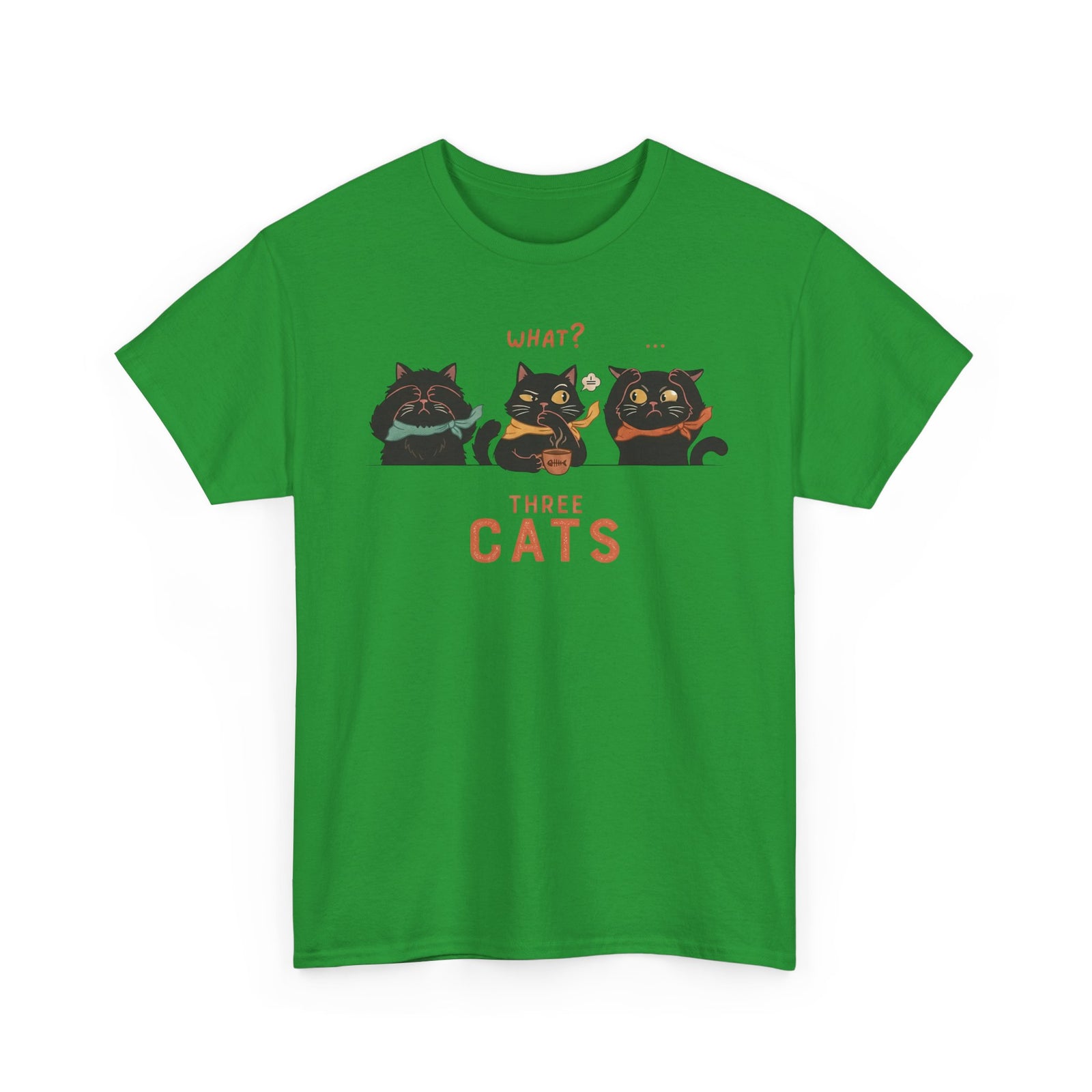 Three Wise Cats T-Shirt — Graphic Tee for Cat Lovers
