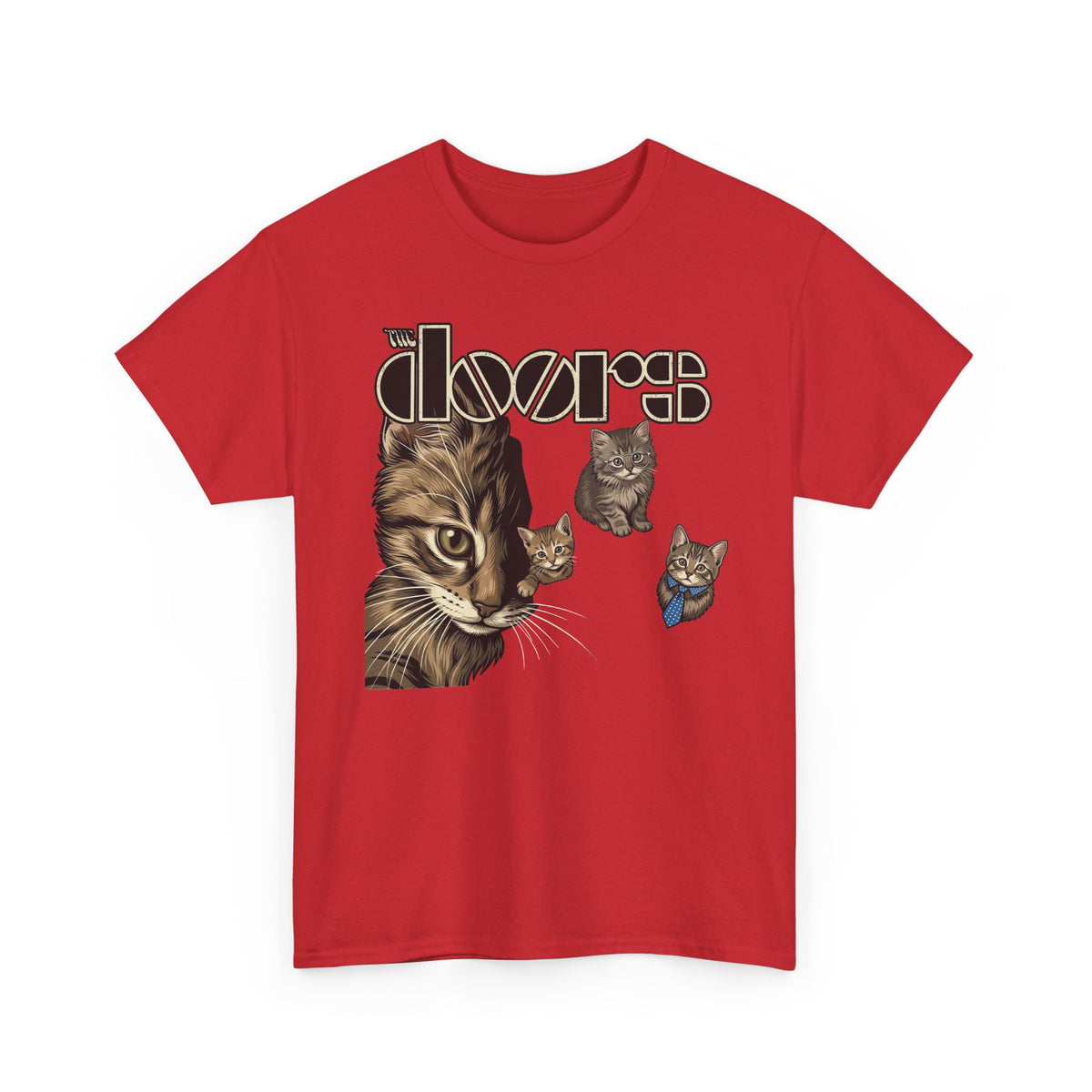 T-Shirt — Retro Cat Band Graphic Tee (The Doors Inspired)