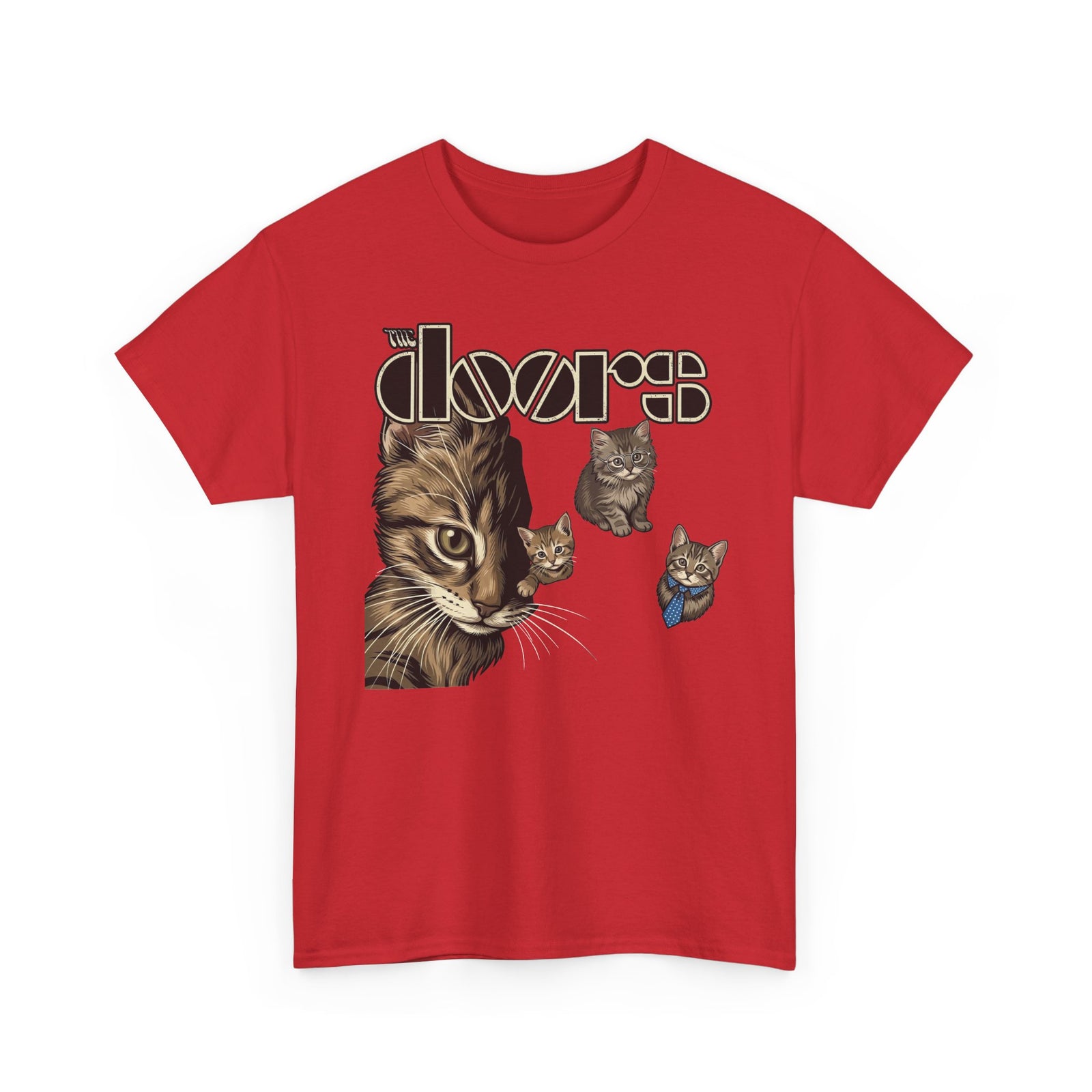 T-Shirt — Retro Cat Band Graphic Tee (The Doors Inspired)