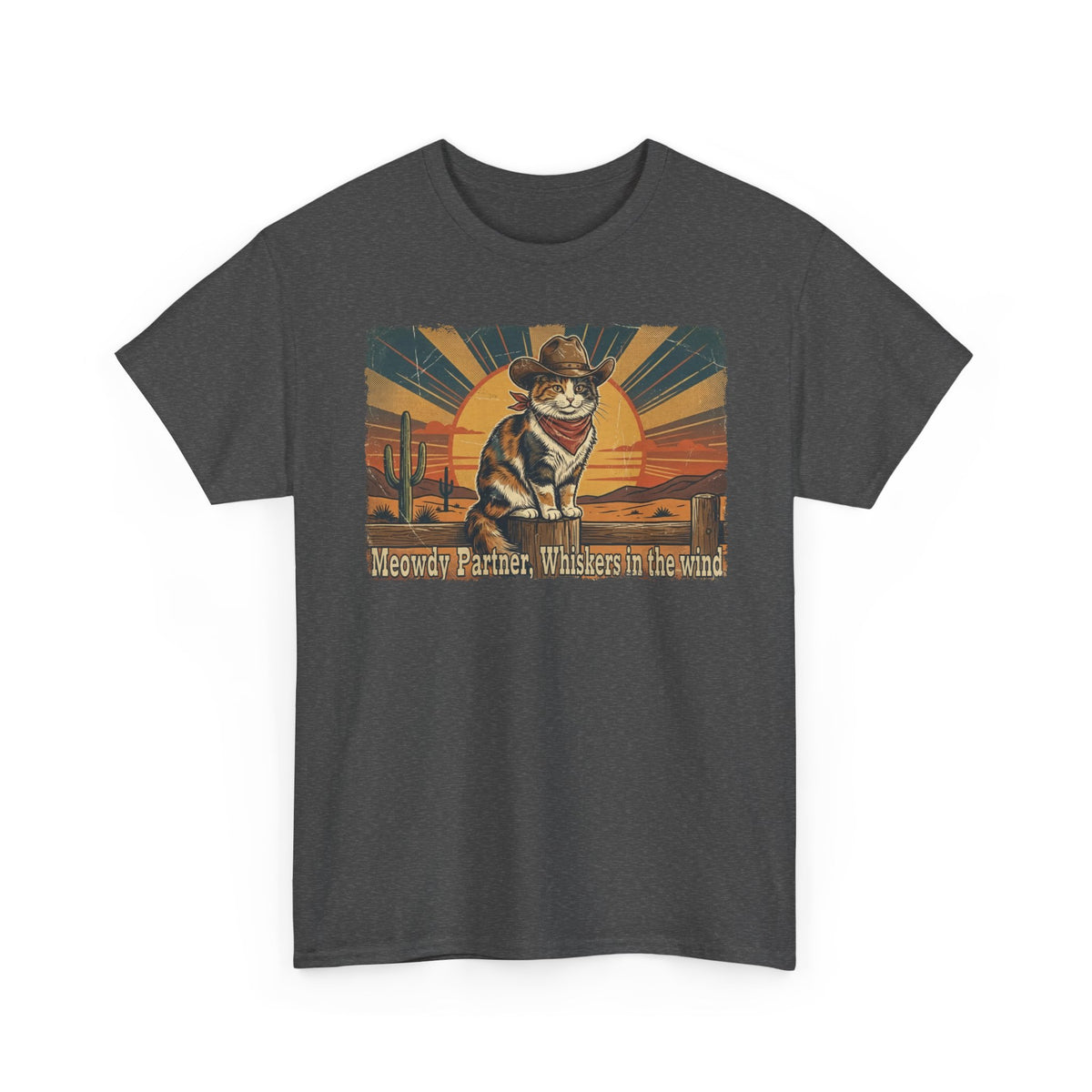 Meowdy Partner T-Shirt — Cute Cat Cowboy Graphic Tee